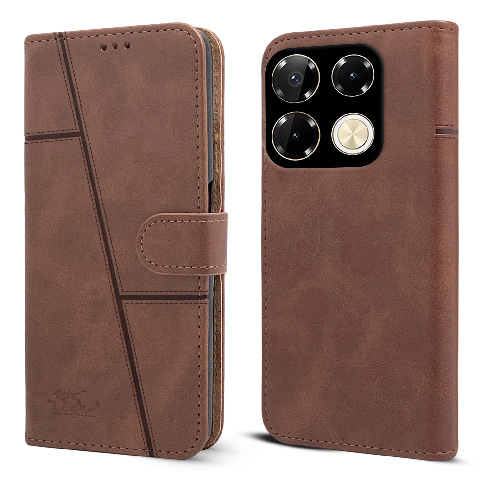 Jkobi Flip Cover Case for Infinix Note 40 Pro 5G | Infinix Note 40 Pro Plus (Stitched Leather with Magnetic Closure | Brown) (B0D2RNDRJ5) Amazon Price History, Amazon Price Tracker