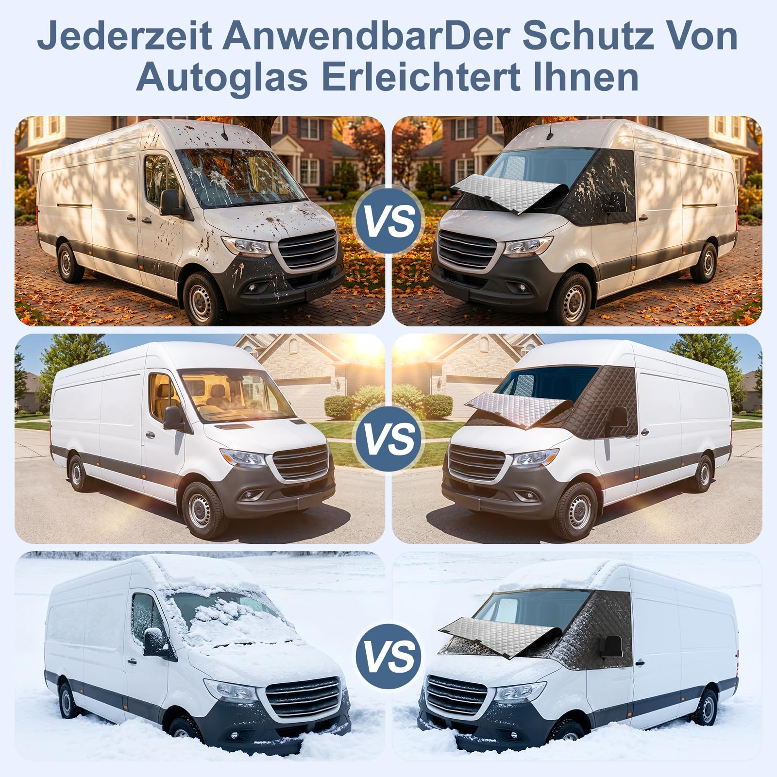 Sonnenschutz Frontscheibe Wohnmobil Frontscheibenabdeckung Ducato Bugschutzplane Wohnmobil für Ducato Frontschutz Van Windscreen Protector Aluminium Cover für Peugeot Boxer Citroën Relay X250/290