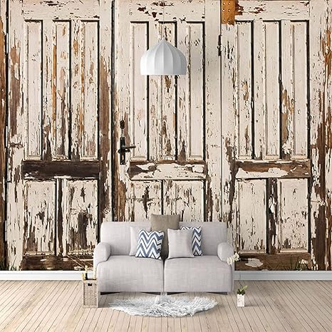 Amazon 壁紙 ヴィンテージの木製ドア 壁紙 3d ペーパー ホームデコレーション ペーパー 壁画 壁紙 壁紙 リビングルーム ベッドルーム 壁用 紙 剥がして貼るだけ 自己粘着 壁 写真 400 X 280 Cm 壁紙