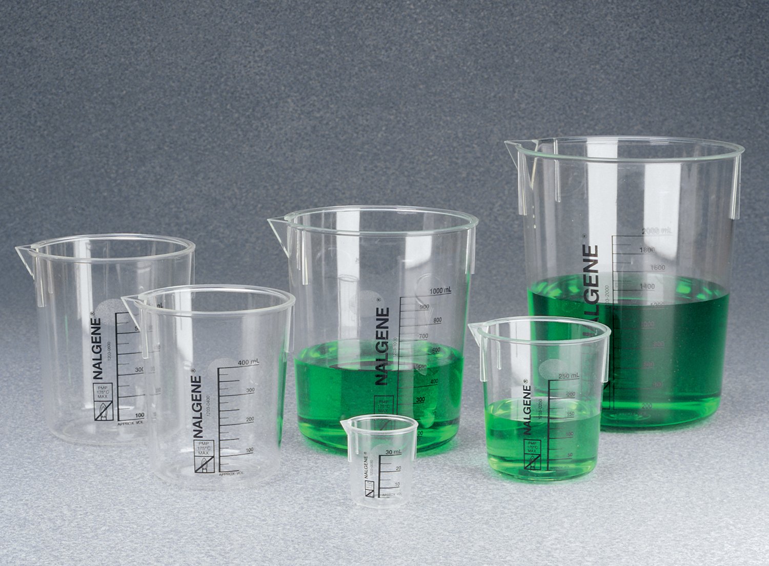 Nalgene 1203-0030 Polymethylpentene Low Form Griffin Beaker, 30mL Capacity (Pack of 12)