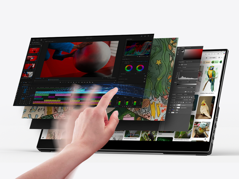 Amazon.com: cocopar Portable Monitor Touchscreen 15.6 Inch 1080P