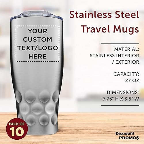 Miniatura 4 de Molokini - Vasos de acero inoxidable personalizados de 27 onzas, juego de 10 unidades, doble pared, perfectos para café, refrescos, otras bebidas