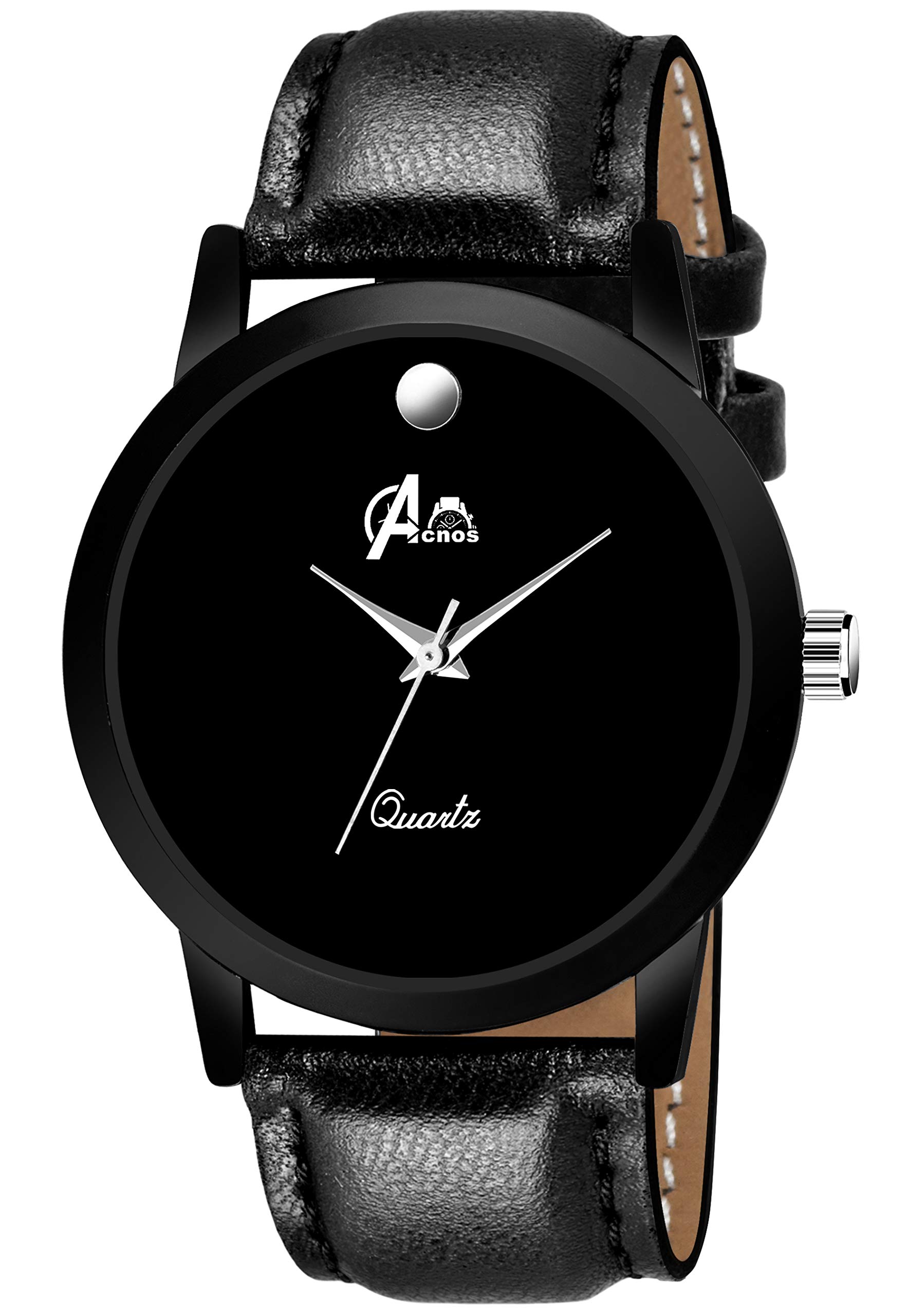 Acnos® Premium Dress Analogue Mens Watch(Black Dial Leather Colored Strap)-FX-433 (B08M84GT5Y) Amazon Price History, Amazon Price Tracker