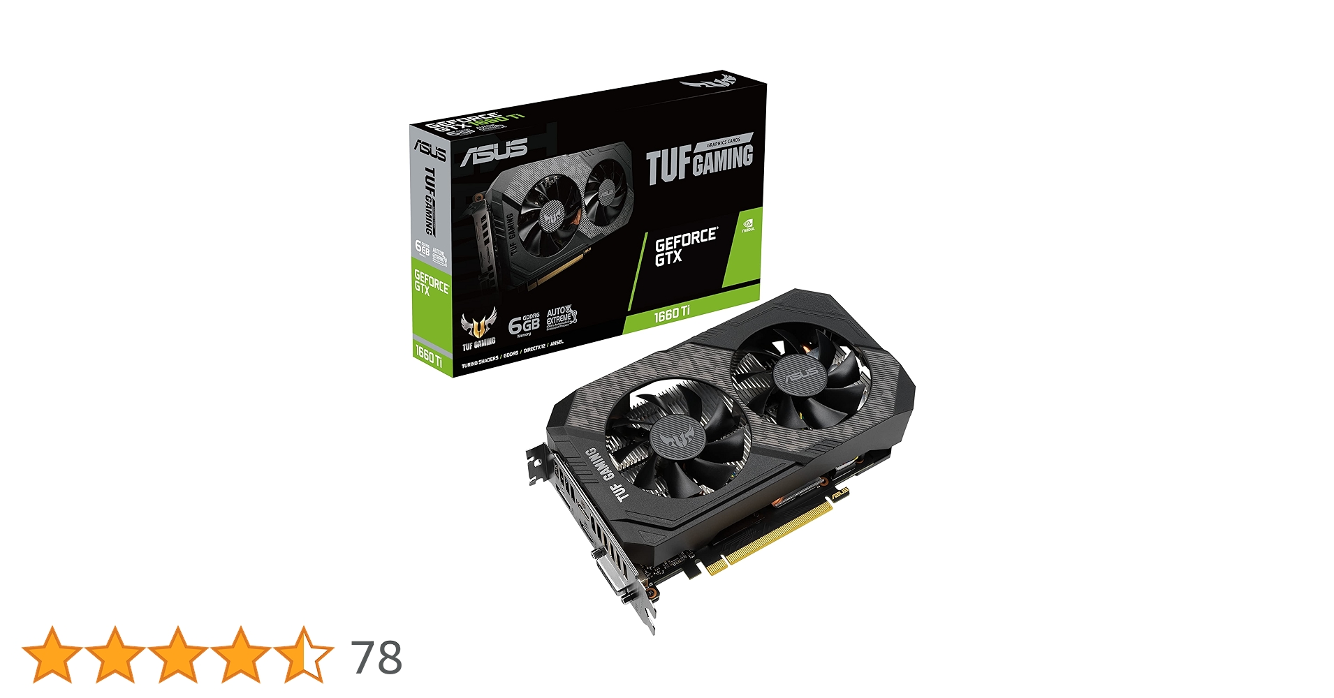 Amazon | ASUS TUF Gaming GeForce® GTX 1660 Ti EVO 6GB GDDR6