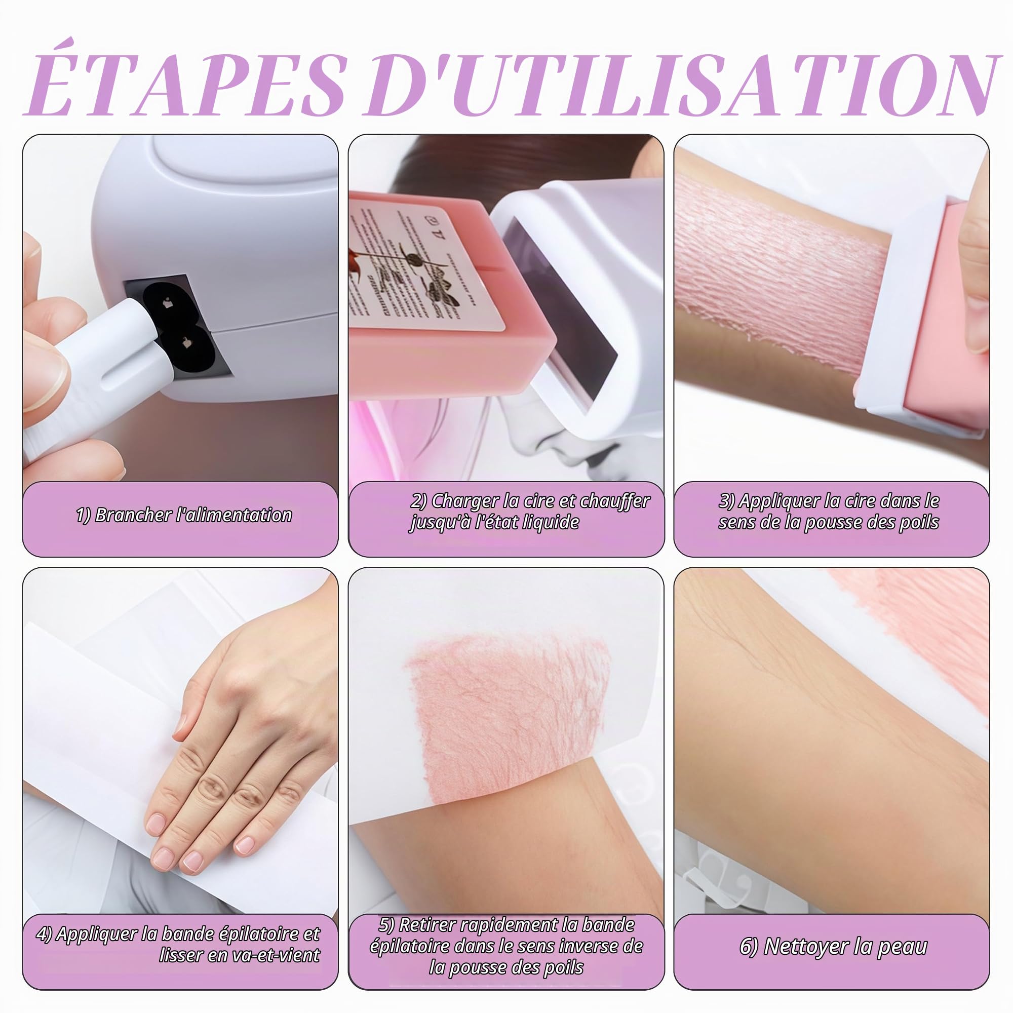 Chauffe-cire 3-en-1, rouleau épilateur, 220V, pour épilation