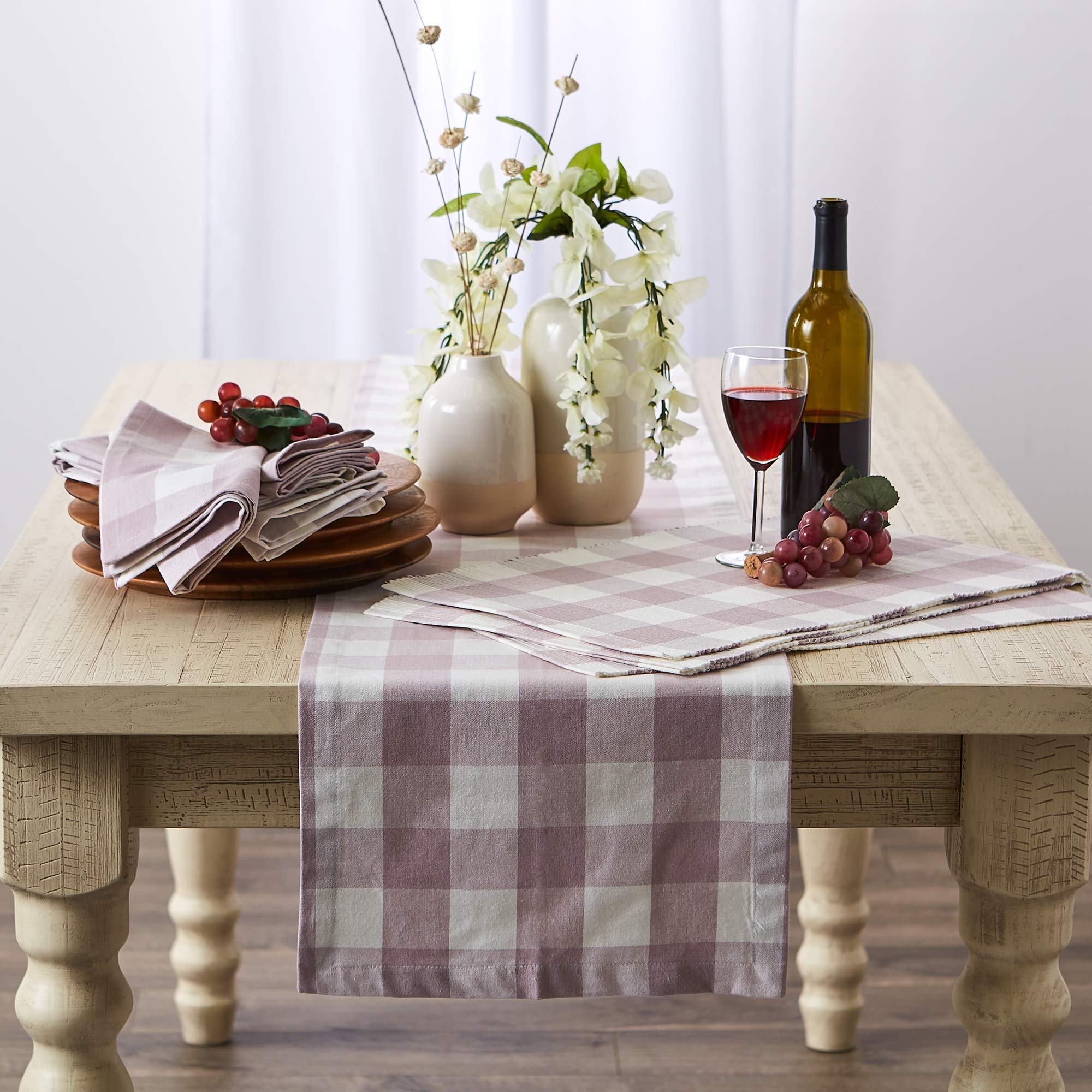DII Classic Tabletop, Cotton, Dusty Lilac, 108" x 14" (Runner) - Image 4