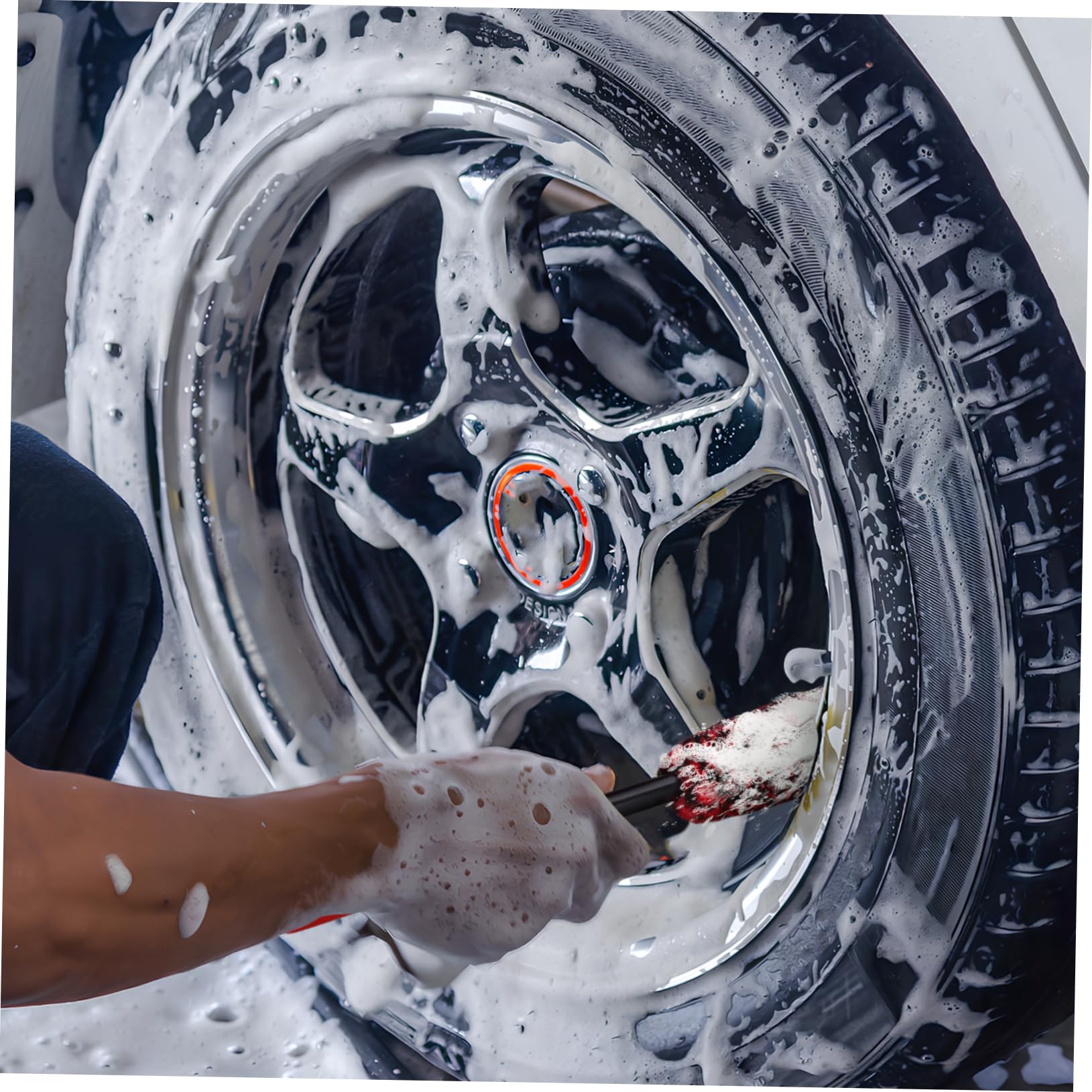 3pezzi Spazzole per Ruote Auto Flessibile Spazzole per Pneumatici Auto Facili Usare