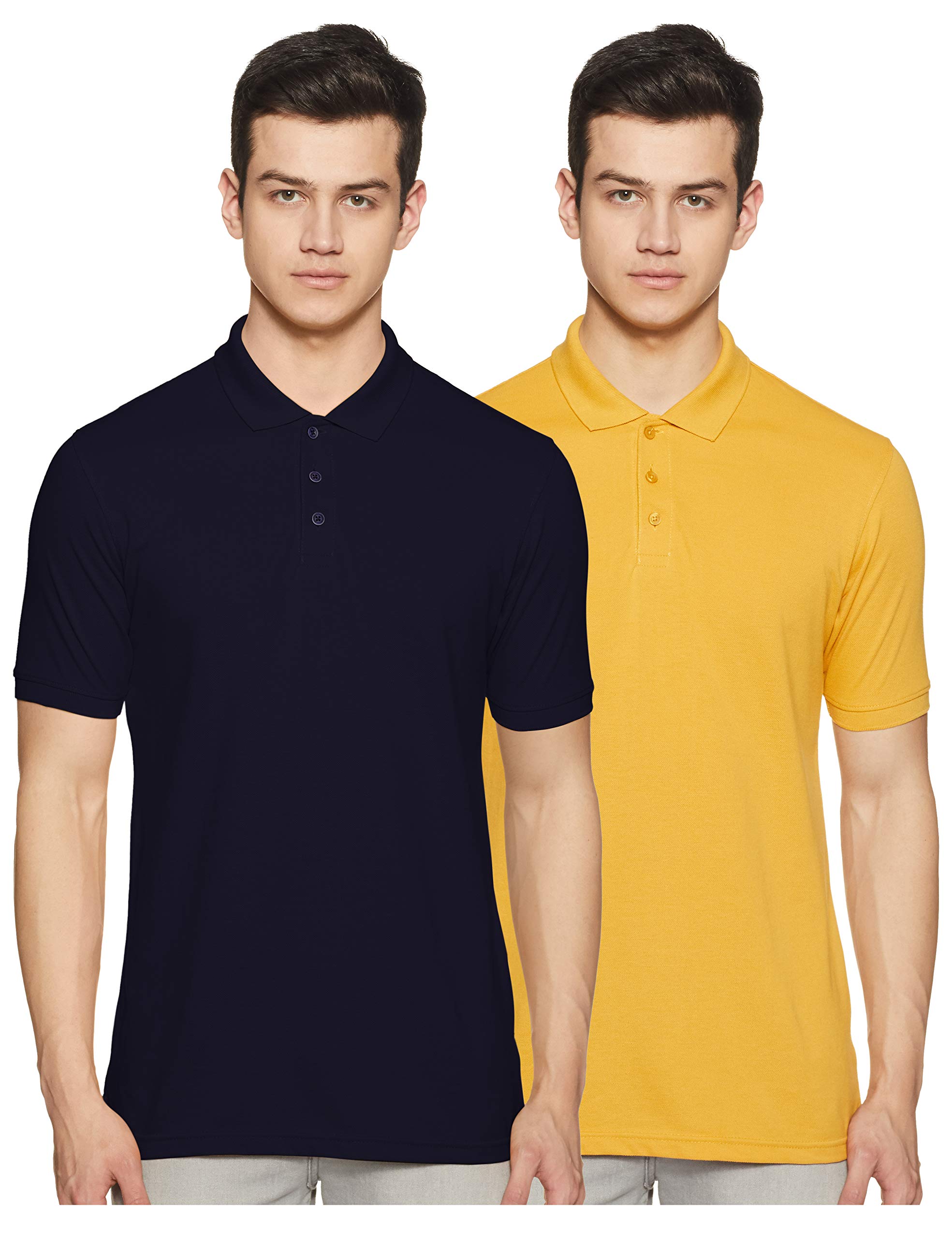 Men's Solid Regular fit Polo (Pack of 2)