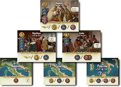 Miniatura 6 de Virtù - Juego de mesa con temática renacentista italiana, juego de estrategia profunda para adultos y adolescentes a partir de 14 años, 2 a 5