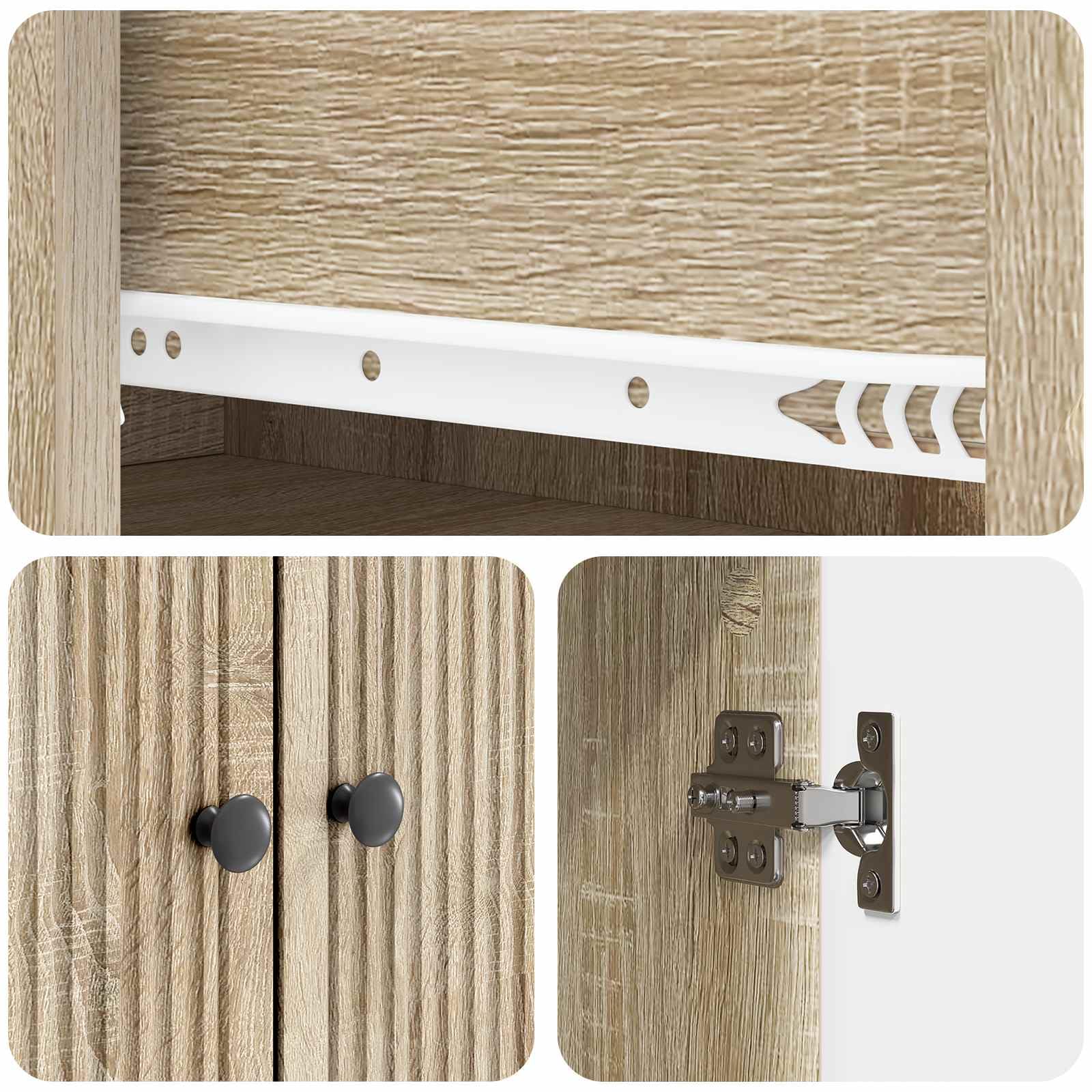 Hothingwell Zestaw mebli 2 szt. Chene Sonoma 66 x 34,5 x 95 cm | Stół rozkładany, wytrzymały materiał, do użytku na zewnątrz, łatwa konserwacja, kompaktowa konstrukcja