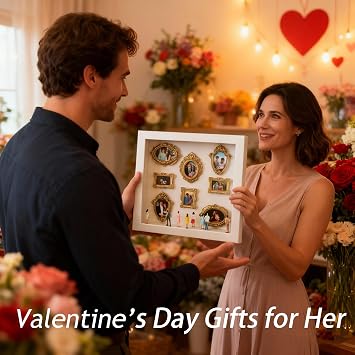 Mothers Day Shadow Box, DIY Museum Silhouette Box, DIY Museum Kit with Figurines & Spotlights, Miniature Museum Shadow Box Frame for Couple, Mom, Family, Wall or Table Decor, Birthday