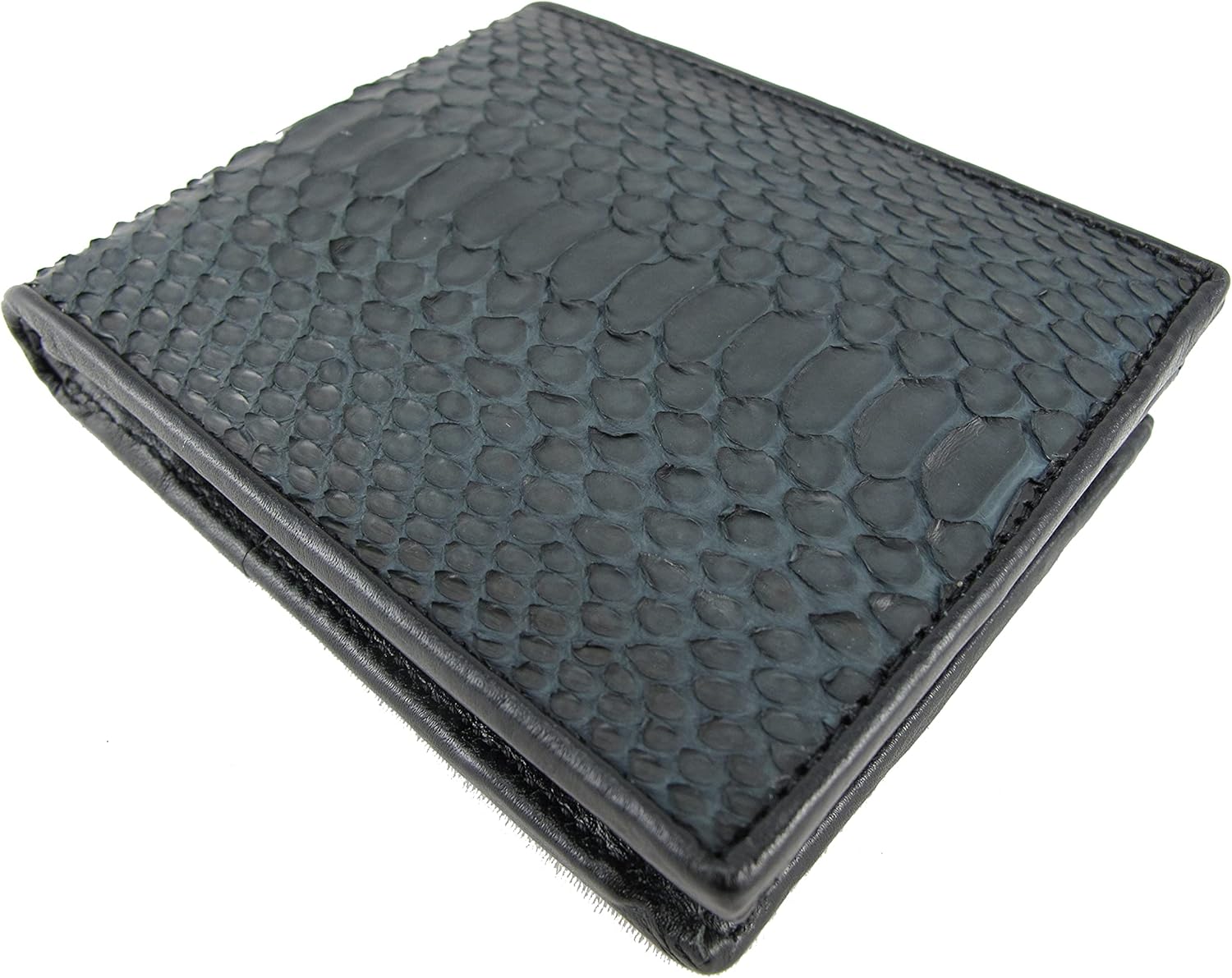 Amazon.com: Pelgio Genuine Python Snake Skin Leather Coins Bifold ...