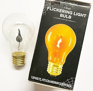 Flickering Flame Light Bulb 1 Watt, 120 Volts, Fits E26 Medium Base (Pack of 2)
