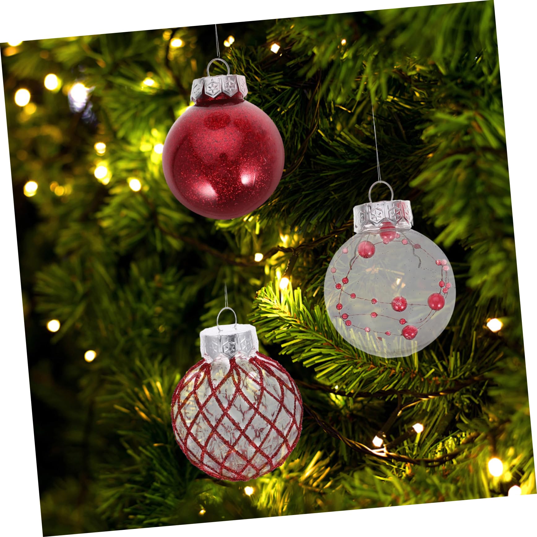 30 Stück Glaskugeln Weihnachten Hängende Weihnachtsbaumkugeln Weihnachtsdeko Mit Kugelornamenten Kugelanhänger Zum Aufhängen Weihnachtsbaumdeko