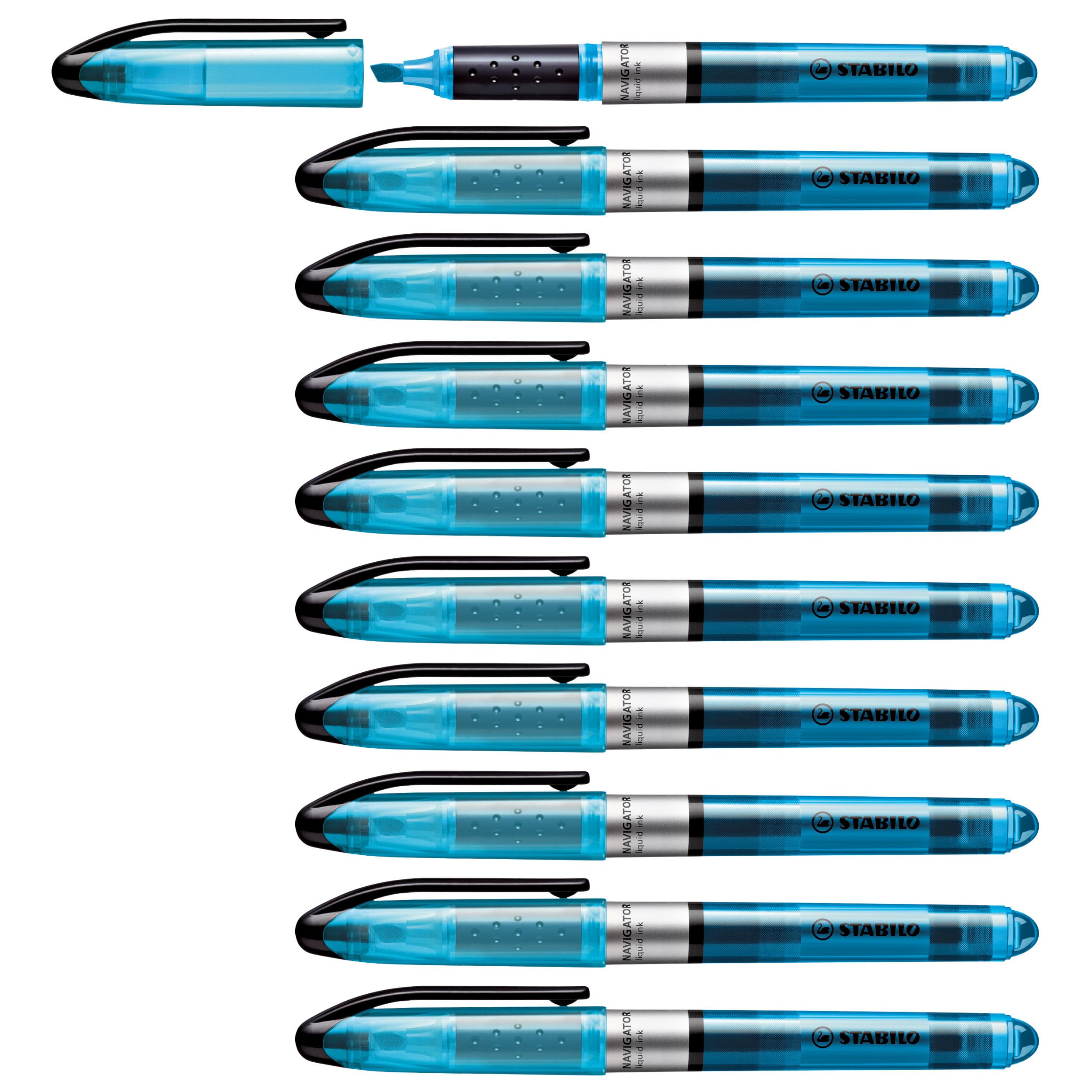 STABILO Highlighter NAVIGATOR - Pack of 10 - blue