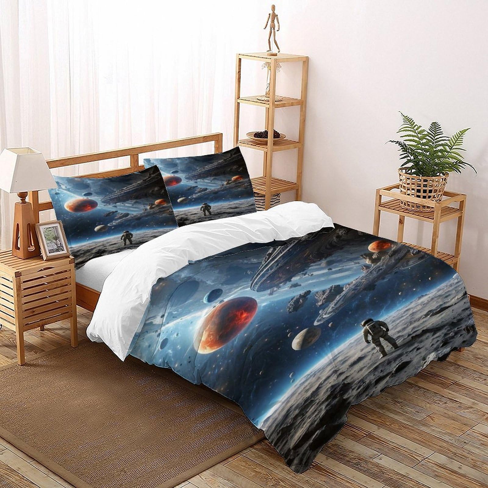 Parure de lit space themes housse de couette imprimée 260x220 cm