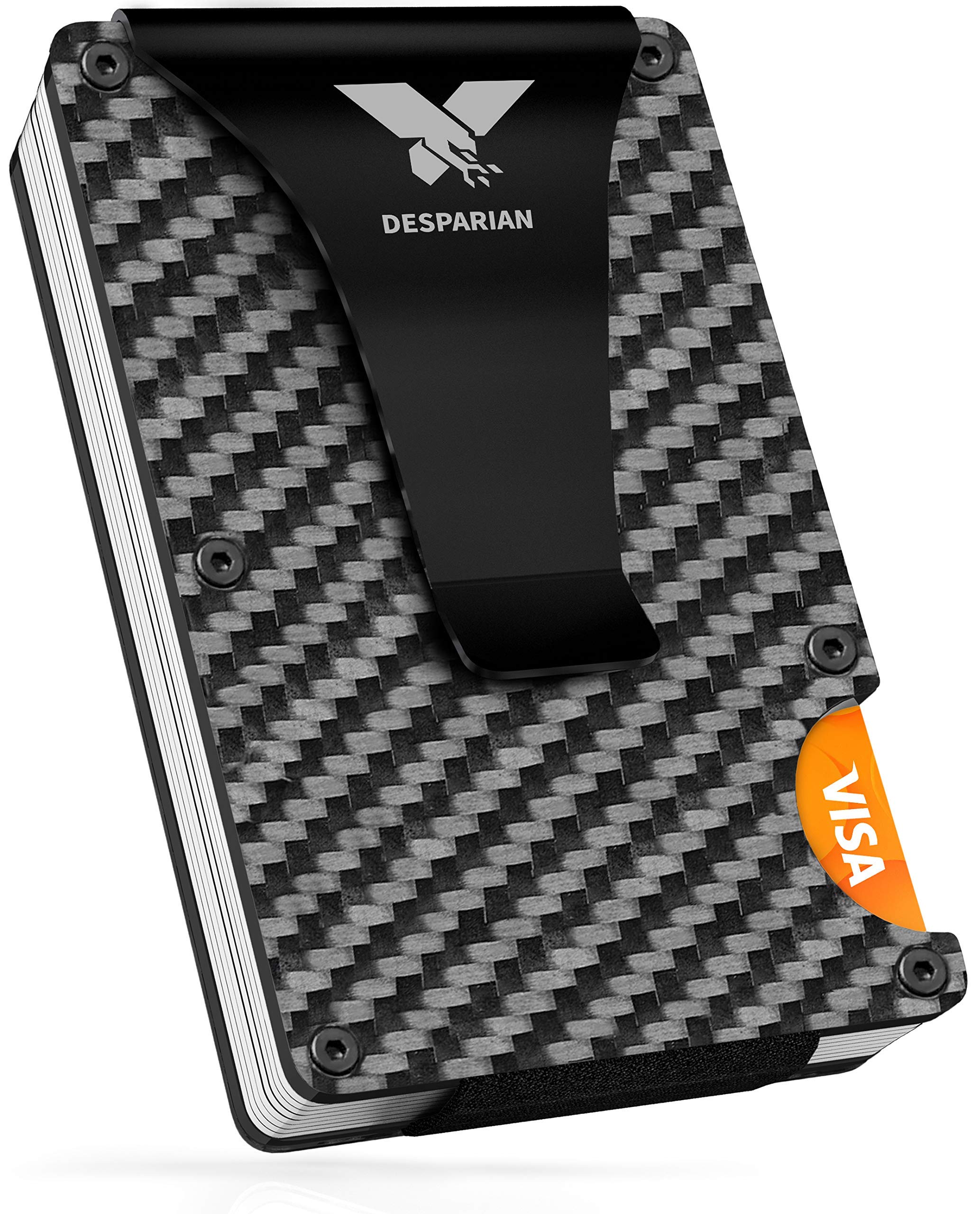 Minimalist Carbon Fiber Wallet | RFID Blocking Wallet | Carbon Fiber Money Clip | Credit Card Holder for Men and Women | The Perfect Gift „Money Clip“