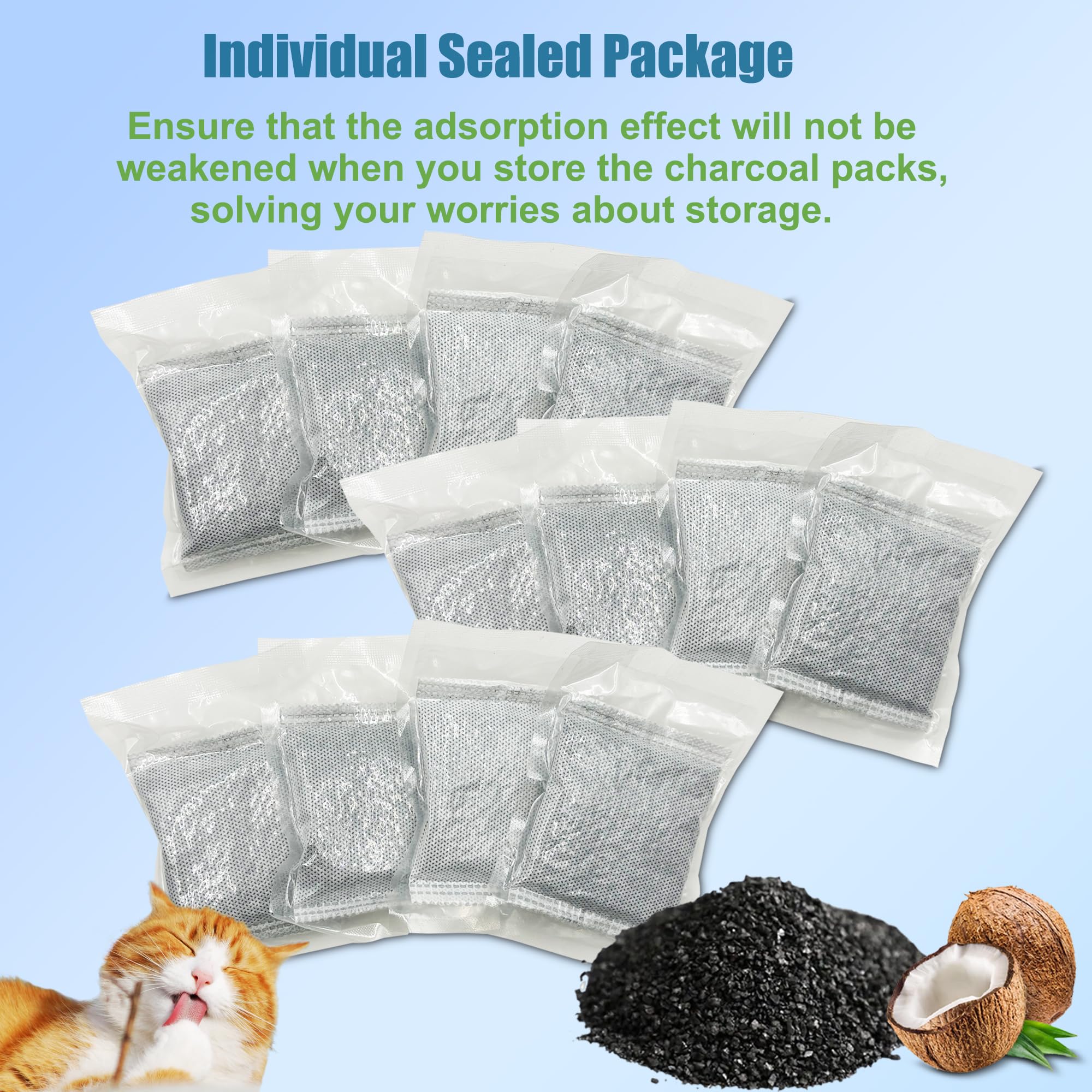 12 Pack Replacement Charcoal Filters for Modkat Flip Cat Litter Box, Activated Carbon Air Purifier Refills Compatible with Modkat Flip Cat Litter Box - image 6