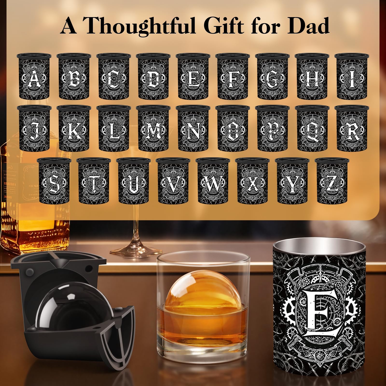 Clear Ice Cube Maker - 6.3 cm Ball - Stainless Steel Clear Ice Maker - Compact Design - for Old Fashioned Whiskey Gifts, Cocktail, Bourbon, E