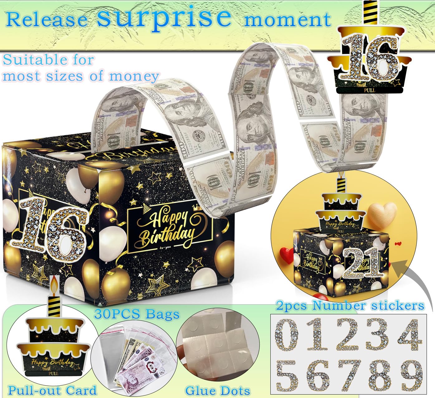 Ceramica Salvadanaio Happy Birthday 18. Compleanno a Porcellino Regalo