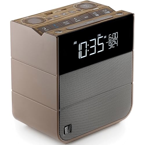 Soundfreaq Sound Rise II, SFQ-16: Bedside Alarm Clock Radio & Bluetooth Speaker, with Large Display Screen, FM Radio, Fast USB Charging, and Nature Sound