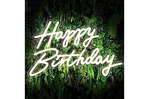 Neon Happy Birthday Sign - Party Decor Essential