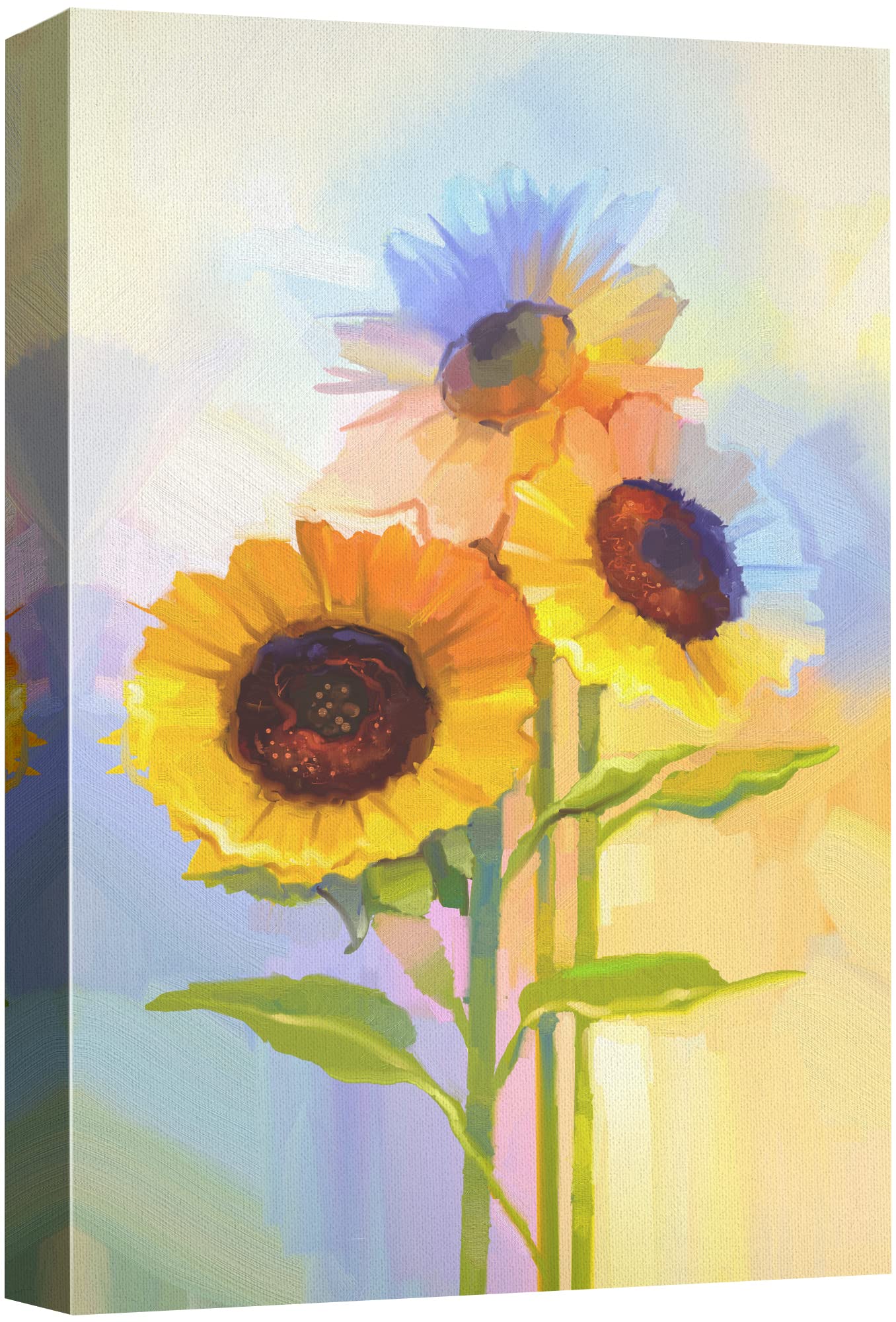 Amazon.co.jp: NWT キャンバスウォールアート 美しい花 ブルー