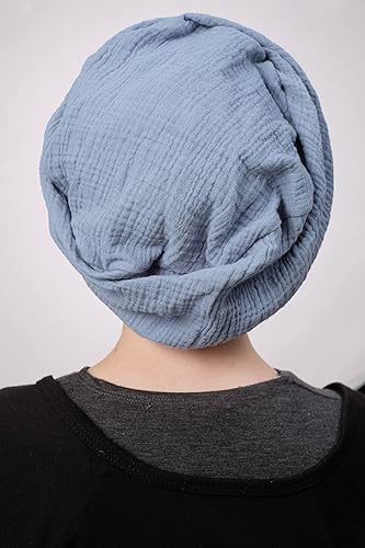 Miniatura 4 de Boina para cubrir la cabeza judía ajustable transpirable ligero de algodón para mujer con protección contra el cáncer