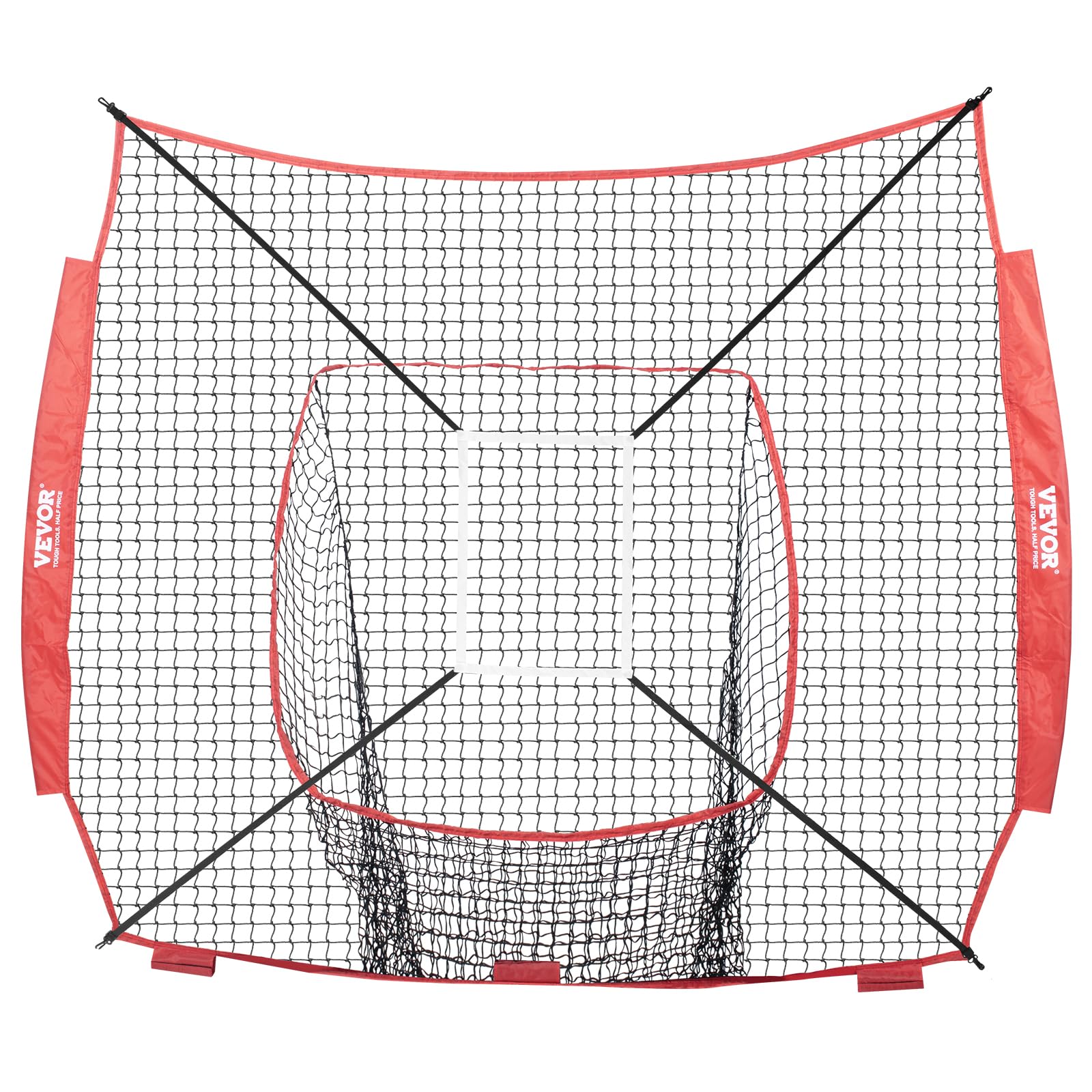 VEVOR Filet d'entraînement de baseball et softball portable de 2,1 x 2,1 m, filet d'entraînement de baseball pour frapper, attraper, lancer, équipement de baseball