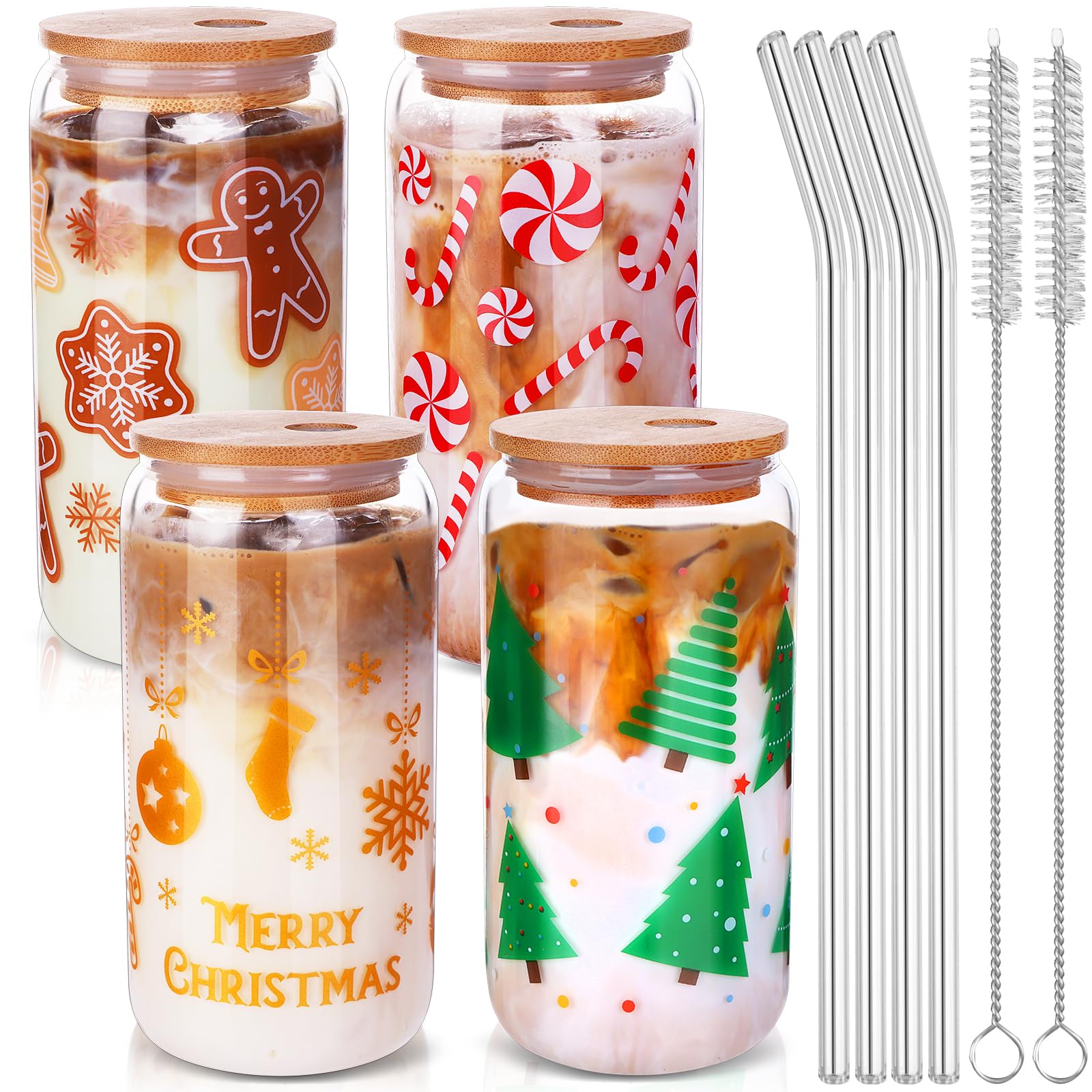 Tarros de Navidad de 16 Onzas con Tapa, el Regalo para Niños Ideal