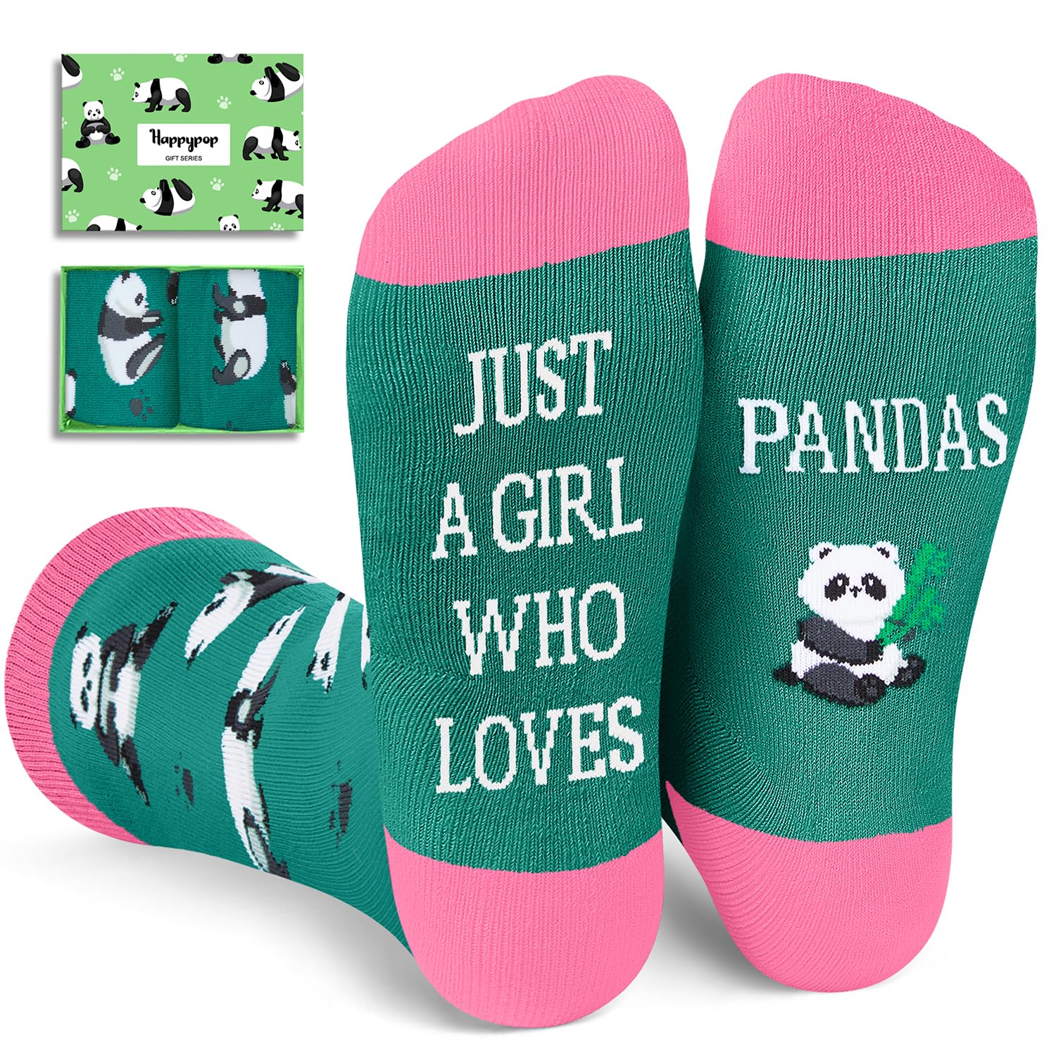 HAPPYPOPFunny Socks for Women - Tiger Koala Moose Gifts, Novelty Cute Panda Squirrel Elephant Socks