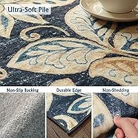 Vista 18 de Vintage Bohemian Entry Rug, 2x3 Small Entryway Rug Boho Kitchen Rugs Non-Slip Washable Indoor Door Mat, Distressed Floral Soft Accent Throw Rugs for