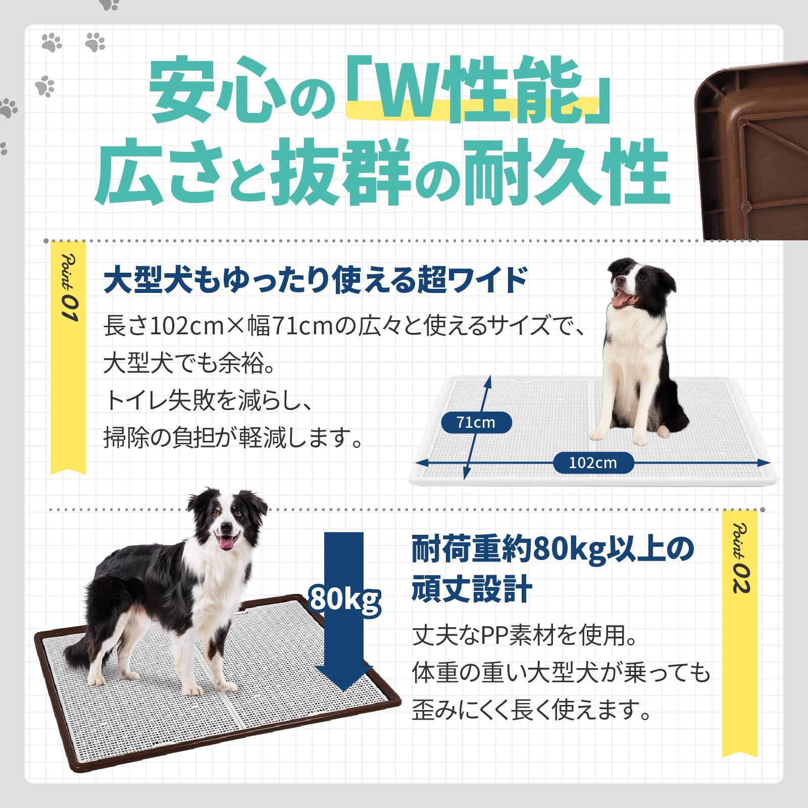 Amazon | Dog Life 犬 トイレ トレー スーパーワイド 大型犬 特大 1020