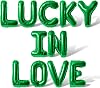 Letter Balloons - LUCKY IN LOVE 16 Inch Alphabet Letters Foil Mylar Balloon Bachelorette, Bridal Shower, Wedding Party Banner Green