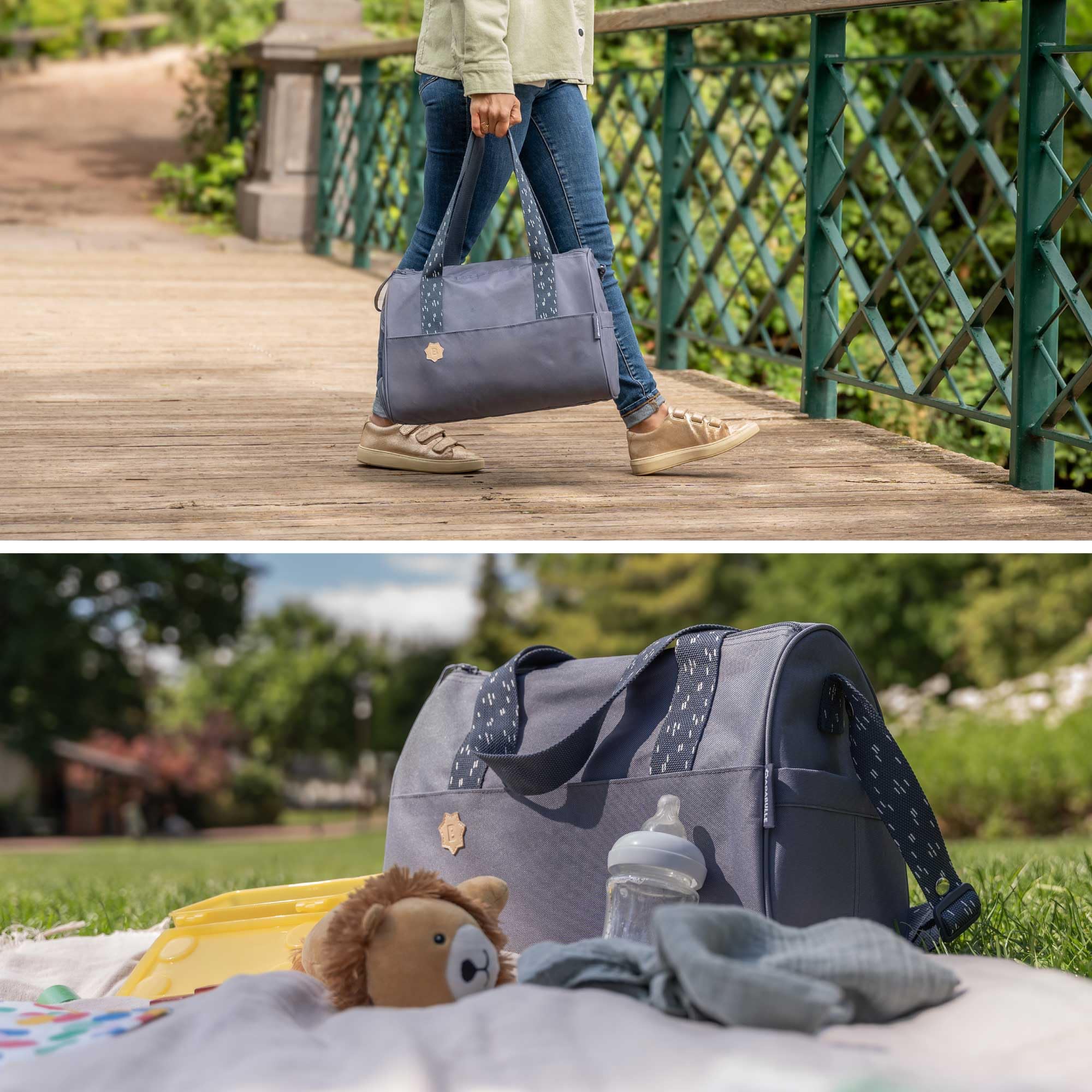 Badabulle Sac à langer Pocketstyle 23L Grand Contenance Bleu