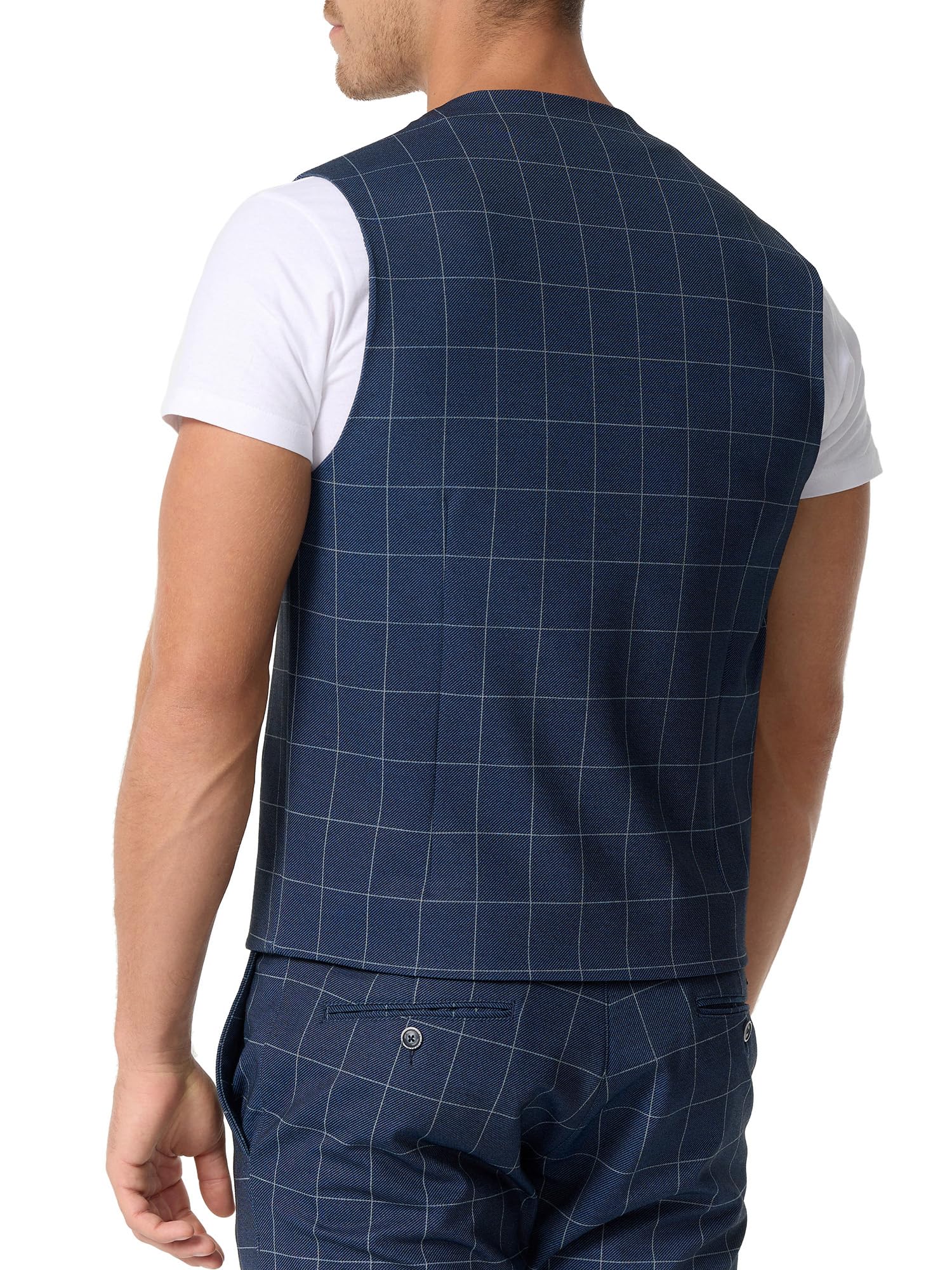 JEFF Herren JFTate Weste Anzugweste elegante Herrenweste mit Viskose-Anteil
