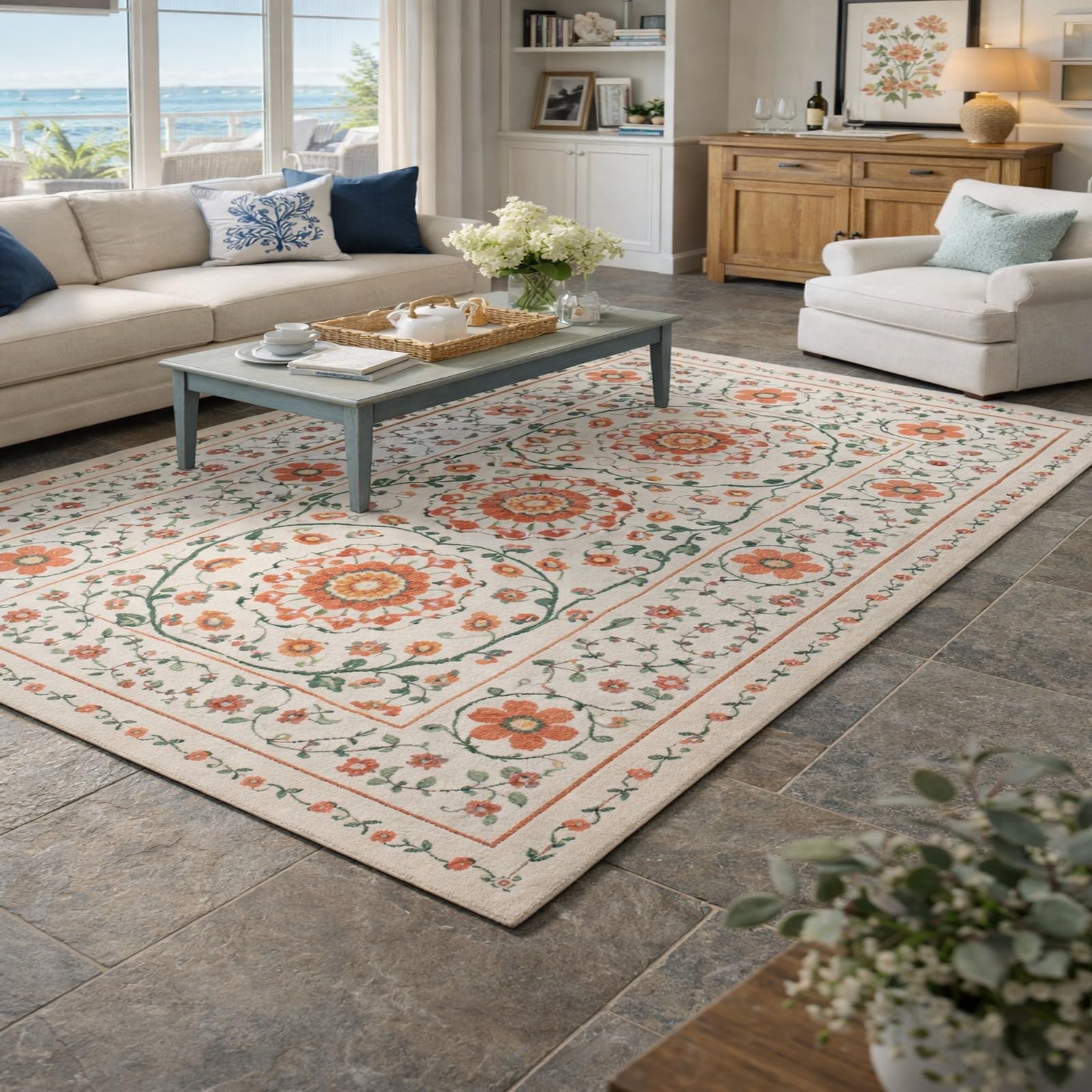 Alfombras para dormitorio Rururug de pelo corto antideslizantes 100x160