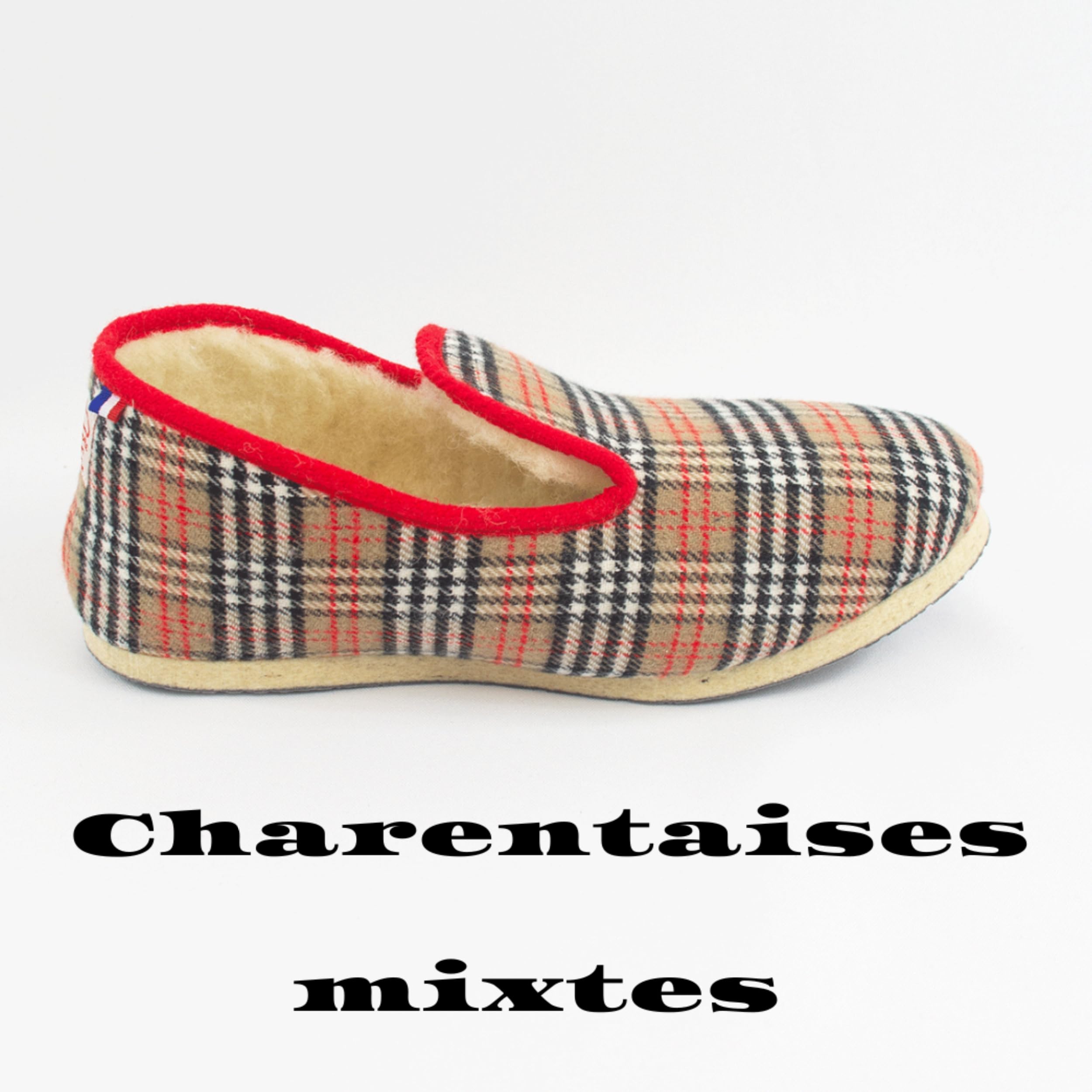Charentaise du Berry - taille 36/53 - Charentaise Made in France mixte - Charentaises 100% laine naturelle intérieur/extérieur confortable et chaude- semelle feutre laine revêtement antidérapante