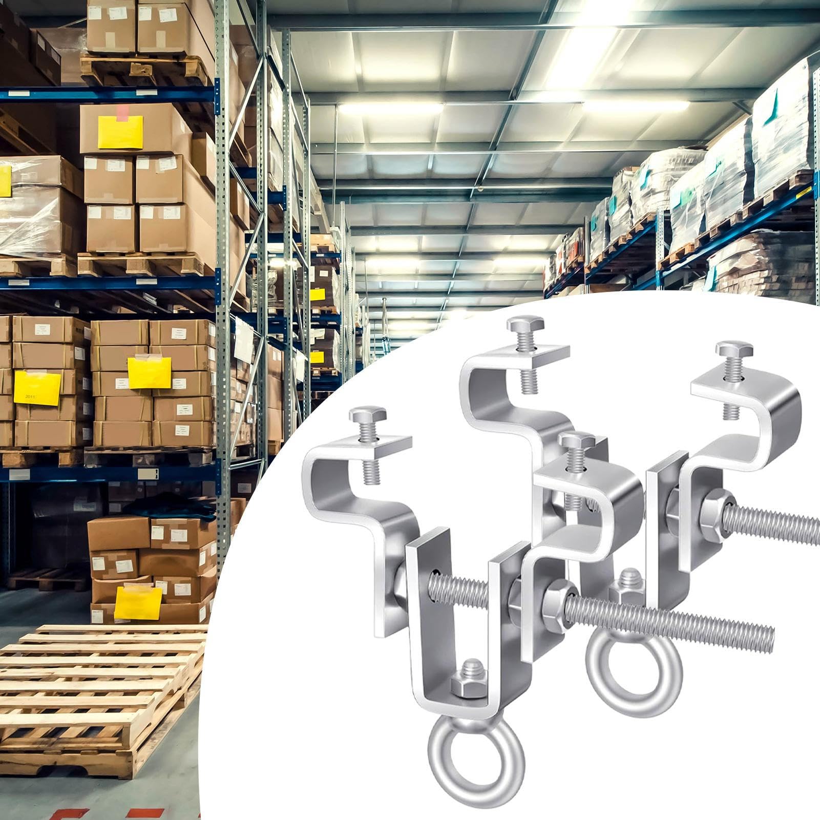 I Beam Clamps Heavy Duty, Steel Ceiling Mount Bracket, 0,79 pulgadas Secure Boxing Bag Hanger, Industrial-Grade Punching Hook, Anti-Slip Grip System for Marcial Arts Training Garage