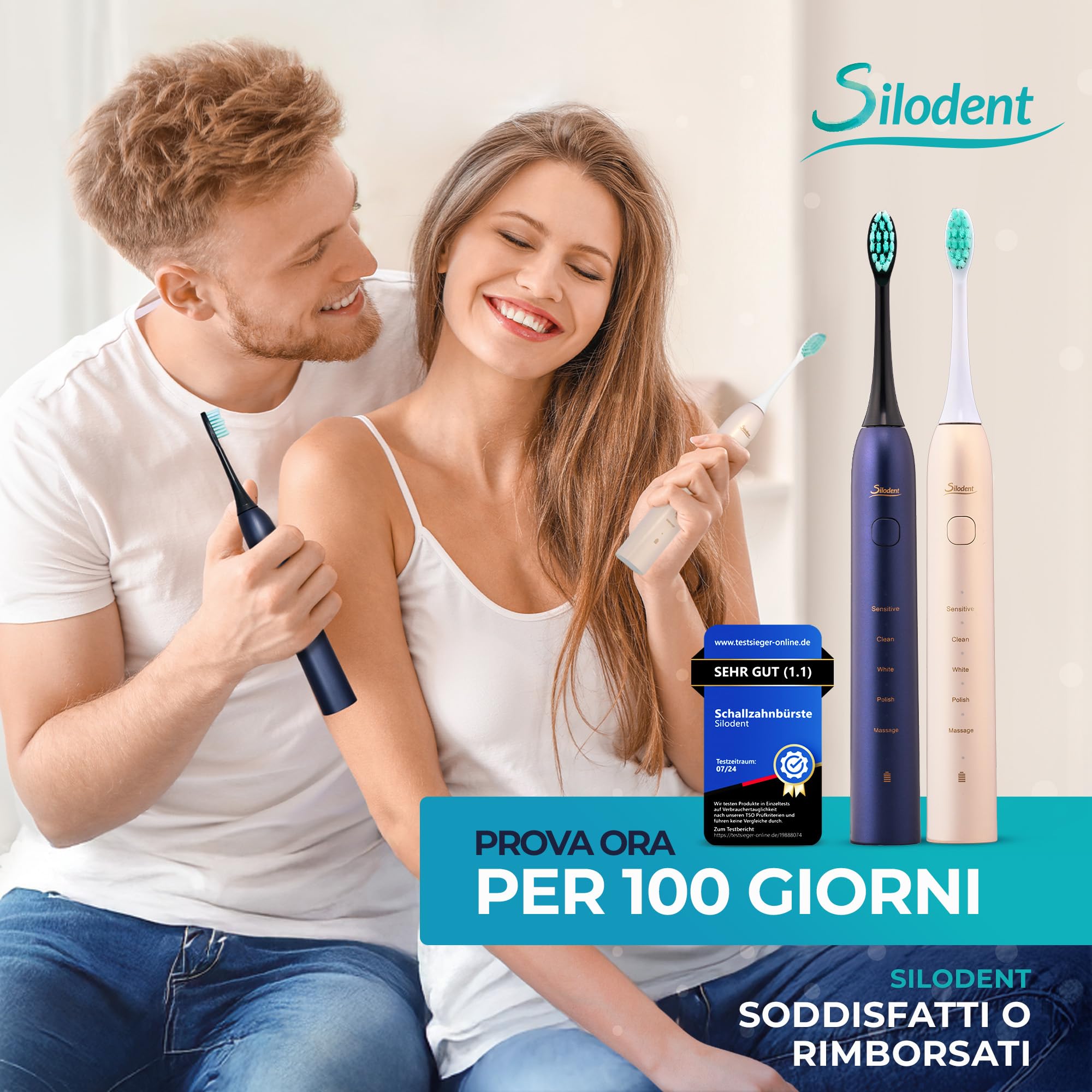 Spazzolino sonico Midnight Blue. Compatibile Sonicare, antisettico