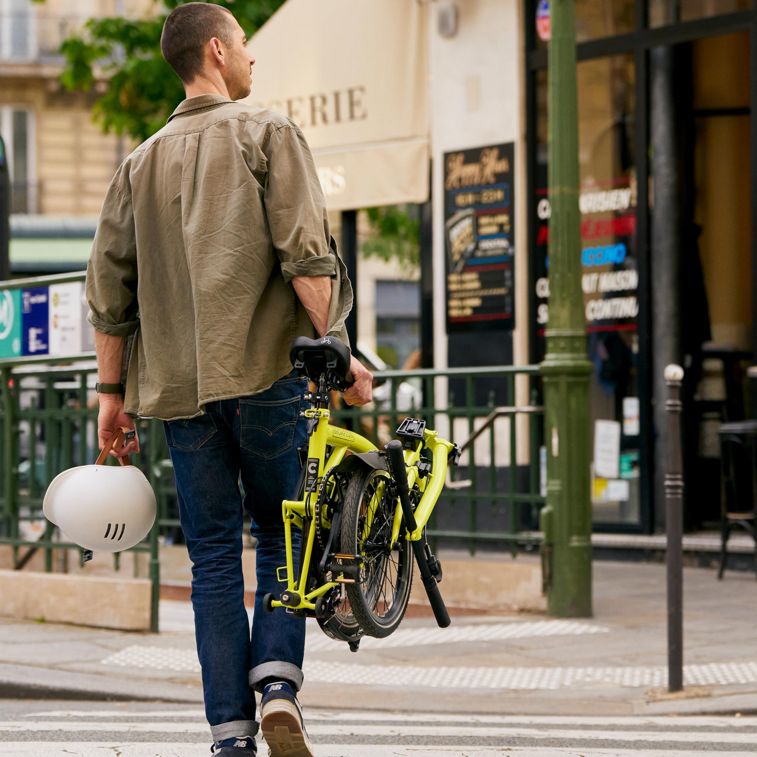 Brompton C Line 6 Speed Folding Bike (Yuzu Lime, Mid) : Amazon.co