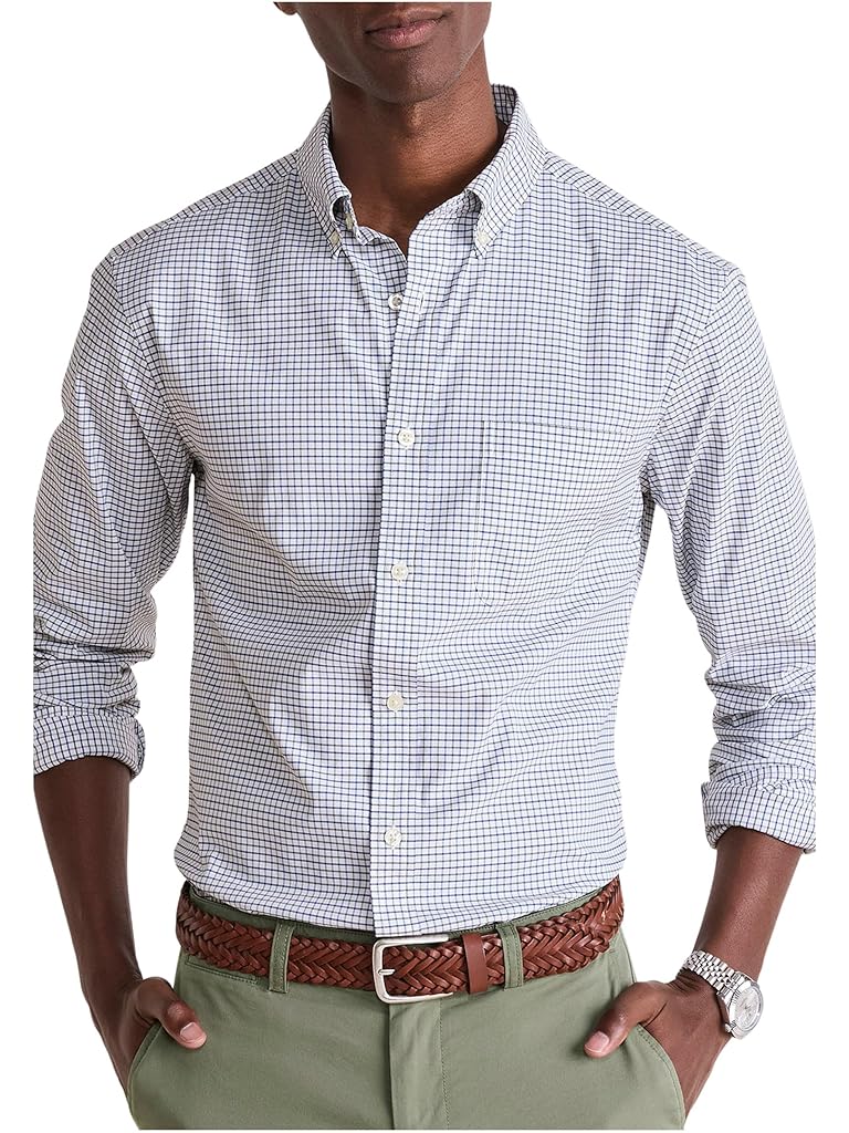 Green Vineyard Vines Wauwinet Tatterall Perfect Cotton Shirt