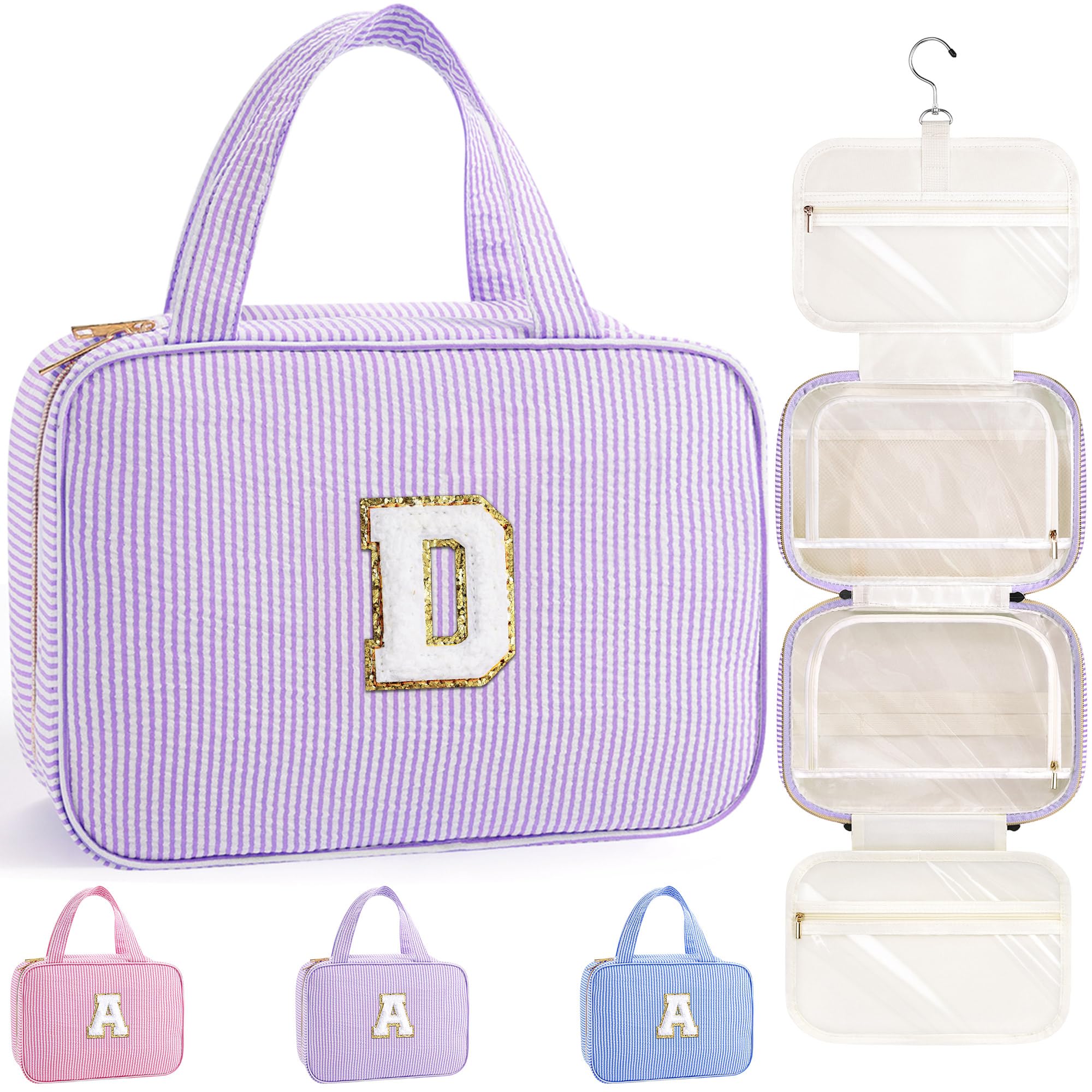 TOPEAST Travel Toiletry Bag - Letter D