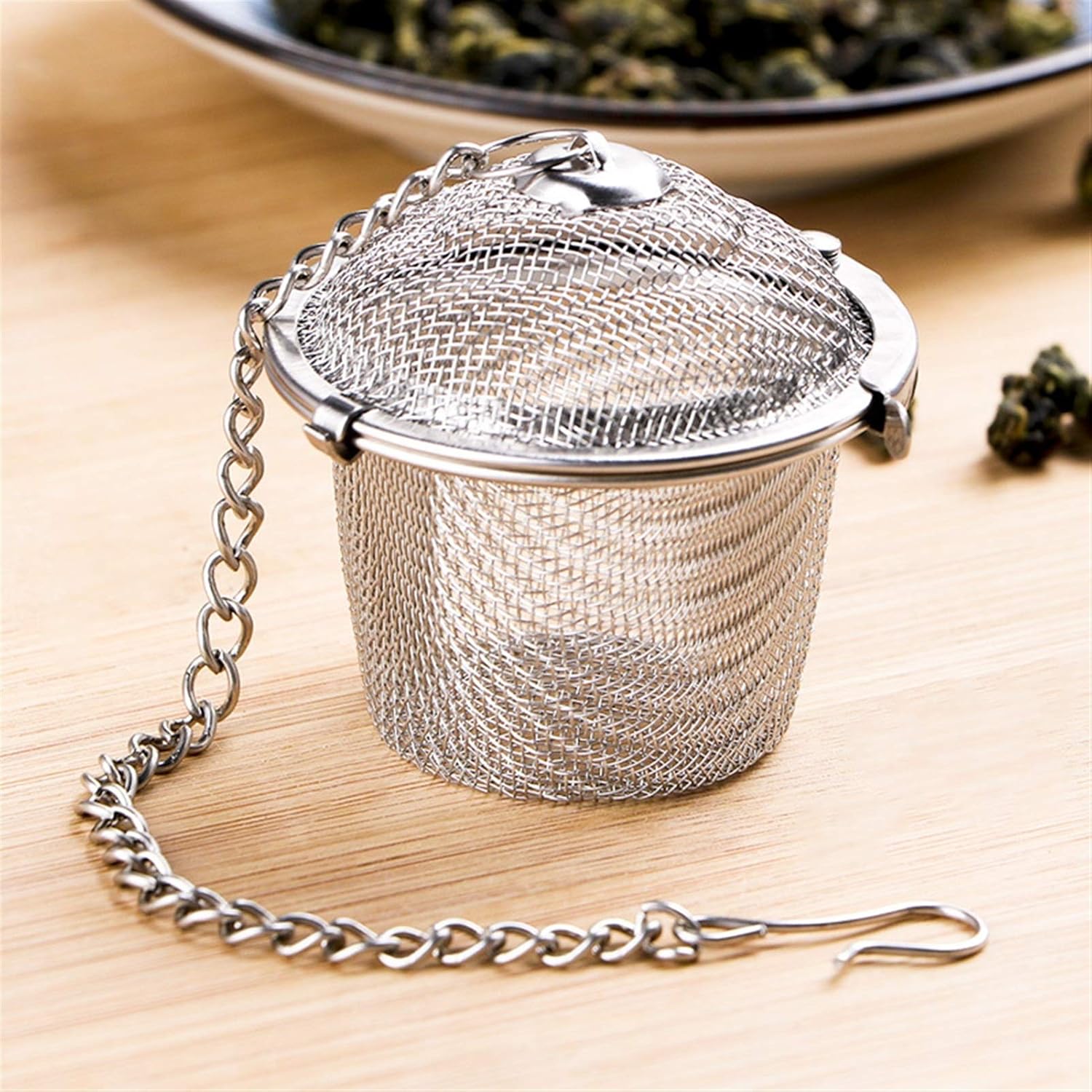Tea Infuser Seasoning Herbs Spices Ball Strainer Lock Tea Infuser Filter Mesh Tea Ball Strainer (One Color Small Diameter 4.5cm)