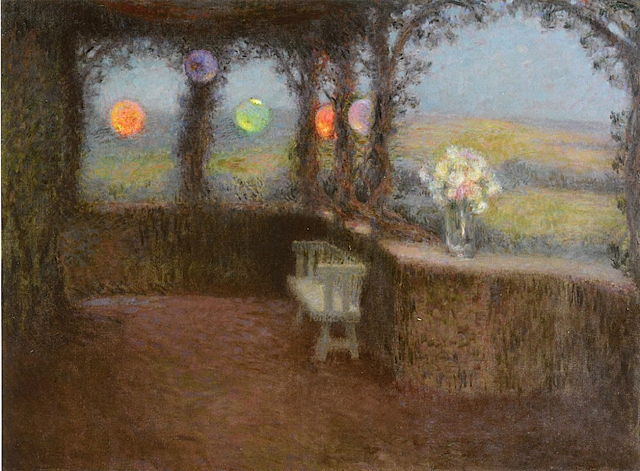 SERENDIPITP Aesthetic Poster Photo Wall Print Retro Picture the Arbor by Henri Le Sidaner Modern Wall Artwork for Home Decor 60x90cm