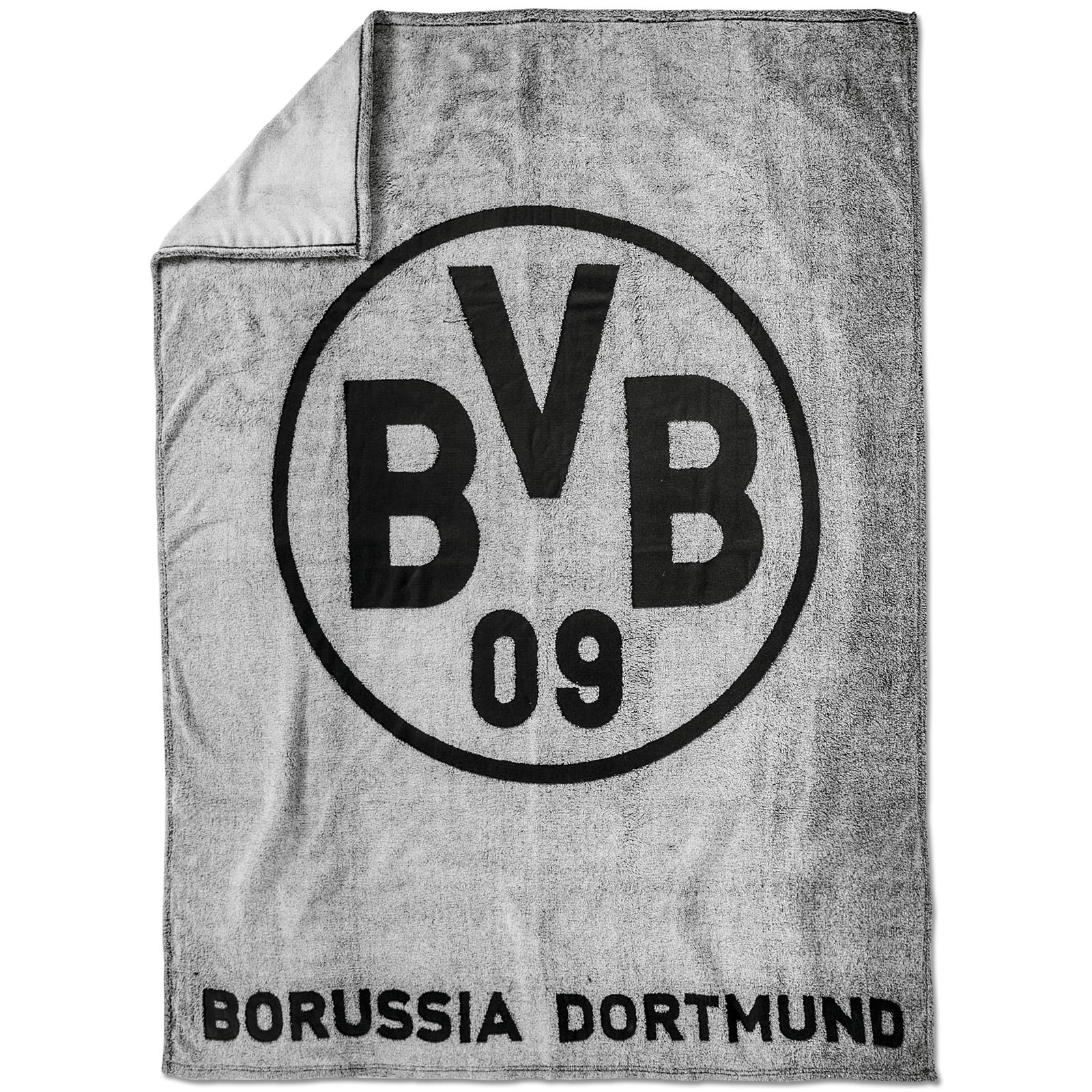 Borussia Dortmund, BVB-Fleecedecke (grau), Grau / Schwarz, 0