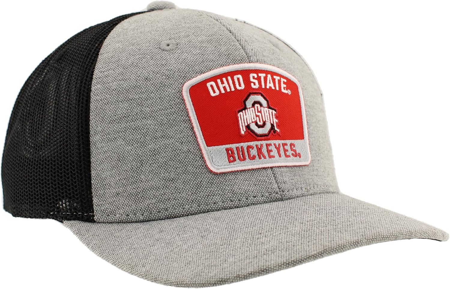 Ohio State Buckeyes NCAA Officially Licensed Trucker Hat Carson Patch Switchback Heather