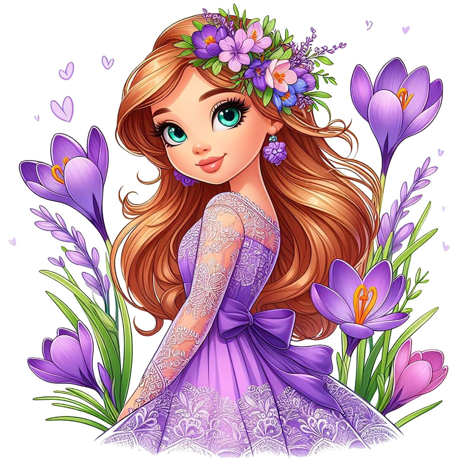 Cute Princess Wall Stickers for Girls - Kids Wall Sticker - Girls Room Decor Wall Stickers - Girls Cartoon Stickers - Vinyl Wall Stickers - Self-Adhesive Mural - EAMTKS-68-image-4