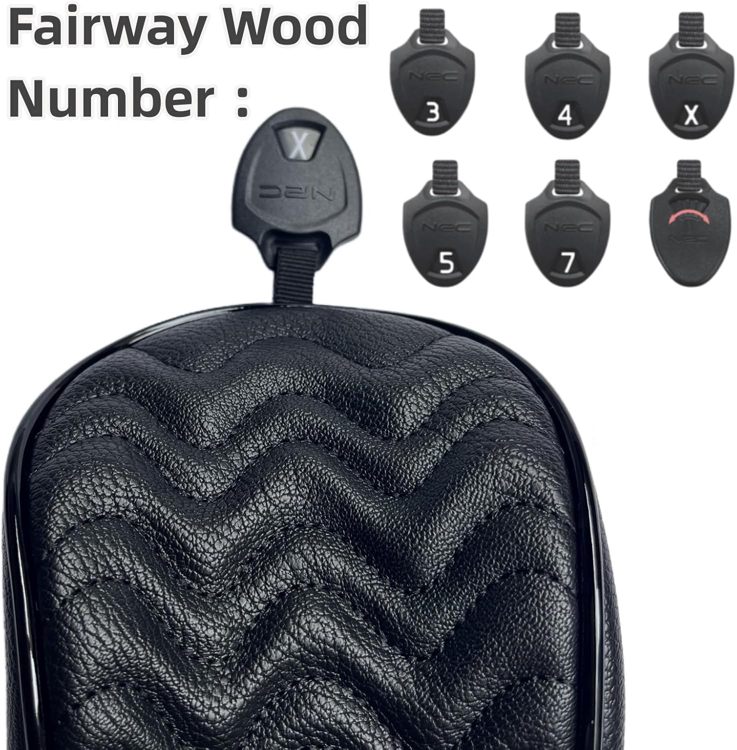 3pcs Golf Club Head Covers for Driver and Woods - Driver Headcover, Fairway Cover, Hybrid Headcover - Driver Cover 3 Wood Headcover Hybrid Head Cover Headcover Set fits for All Brand