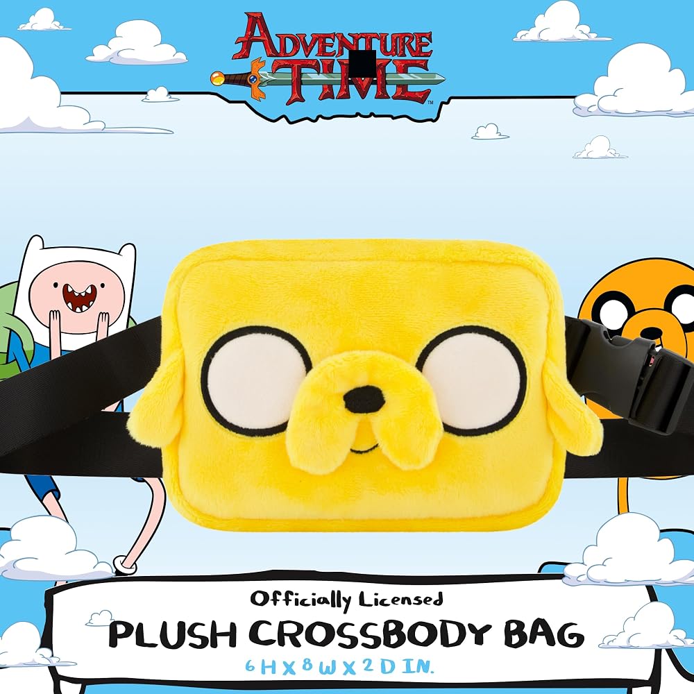 Adventure Time Jake the Dog Plush Crossbody Bag, Multi | Women's